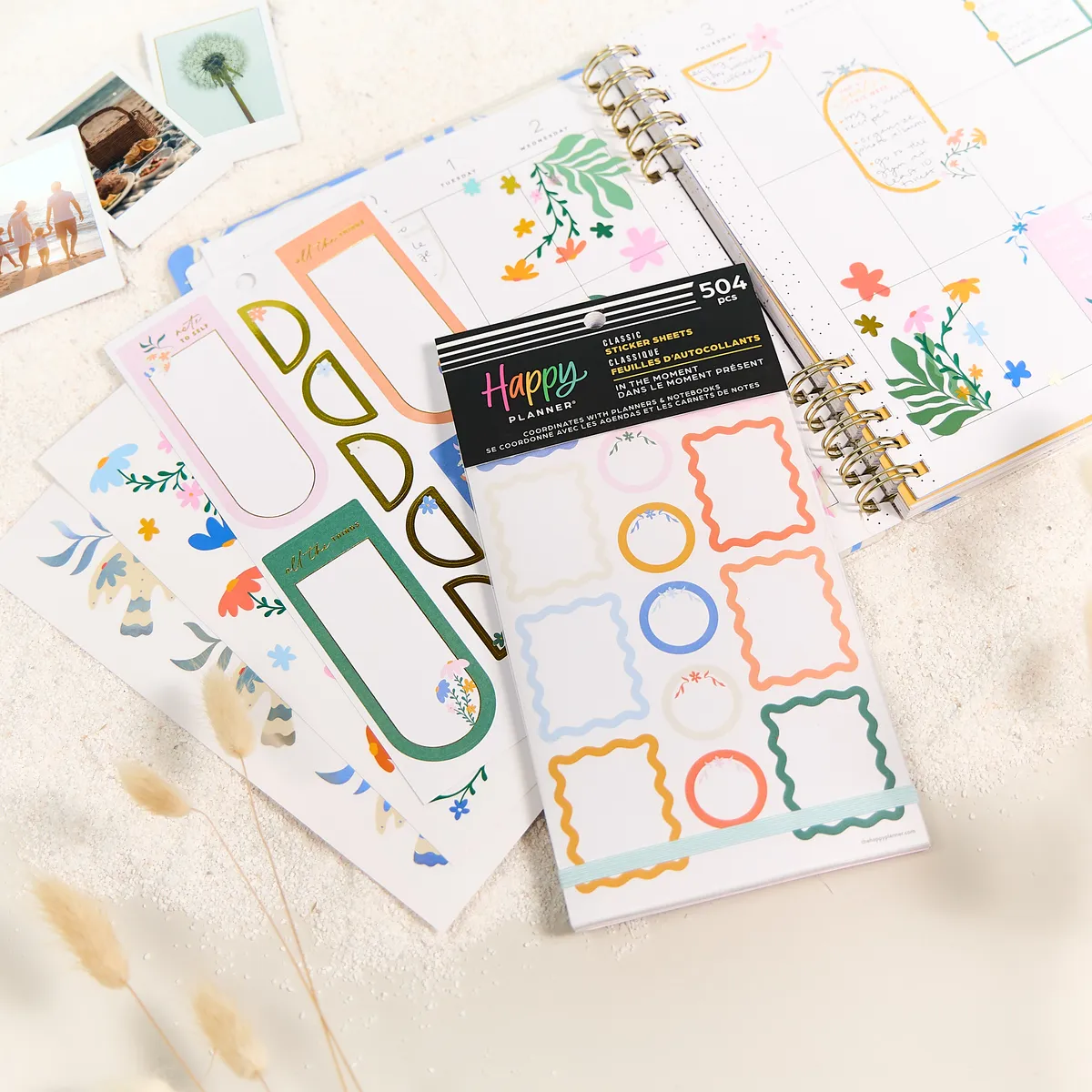 Happy Planner In the Moment stickers floral 30 planches 504