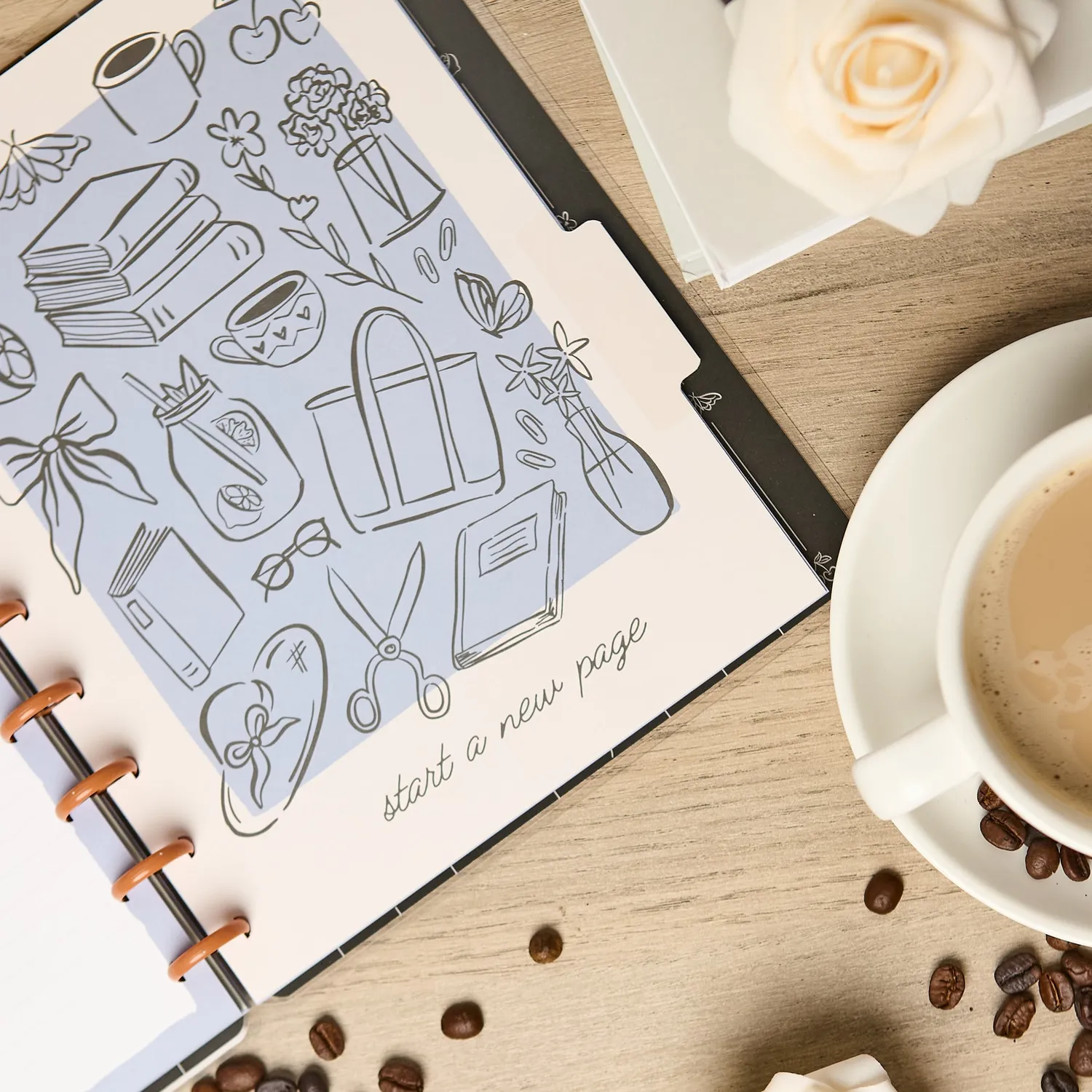 Happy Planner Café Coquette carnet pointillé Classic 60 feuilles