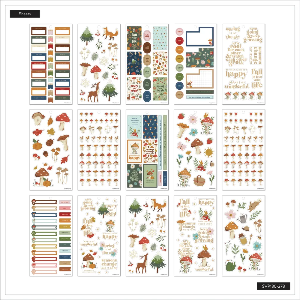 Happy Planner Woodland Seasons stickers 4 saisons 696