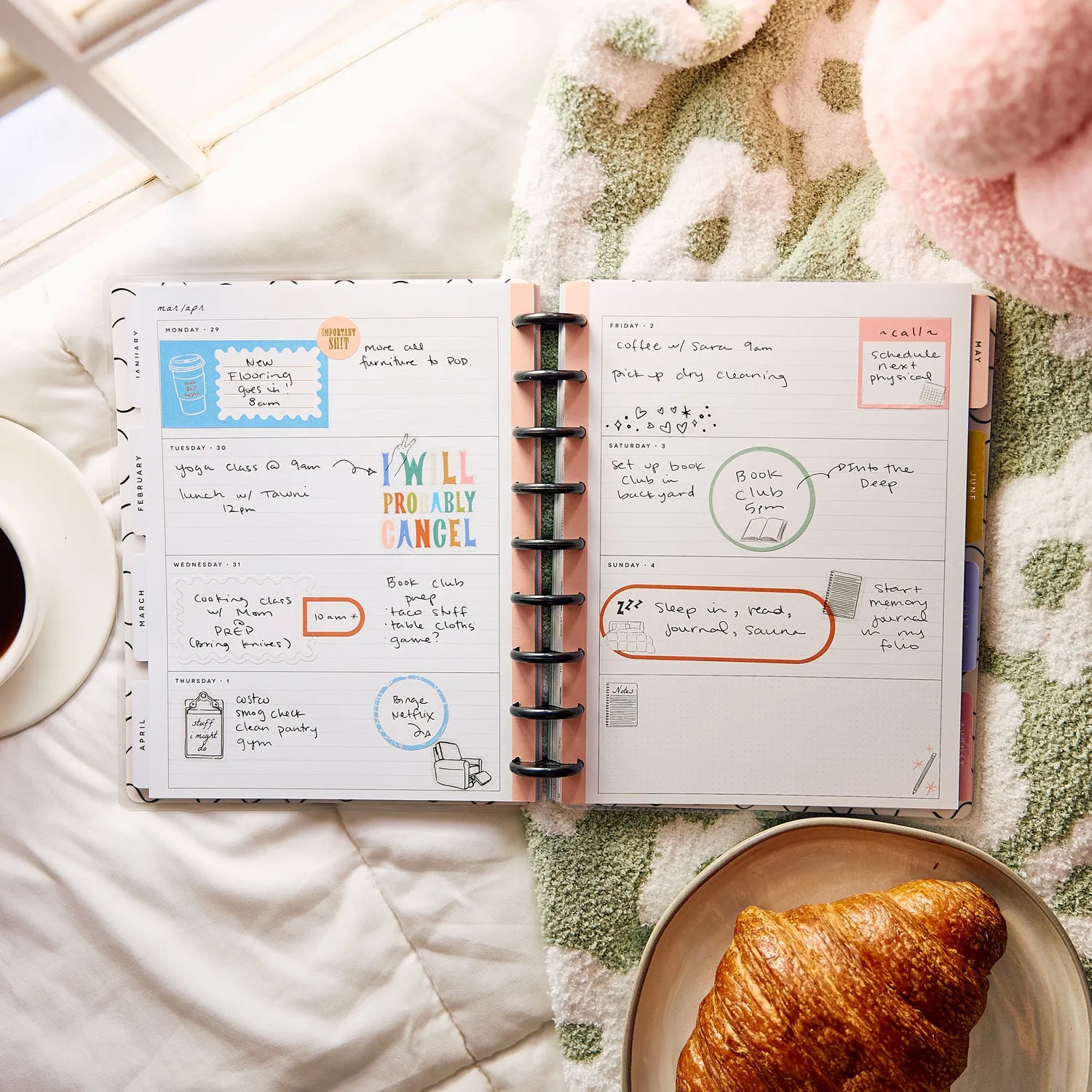 Happy Planner Pajama Plans 2027 agenda à anneaux horizontal Classic