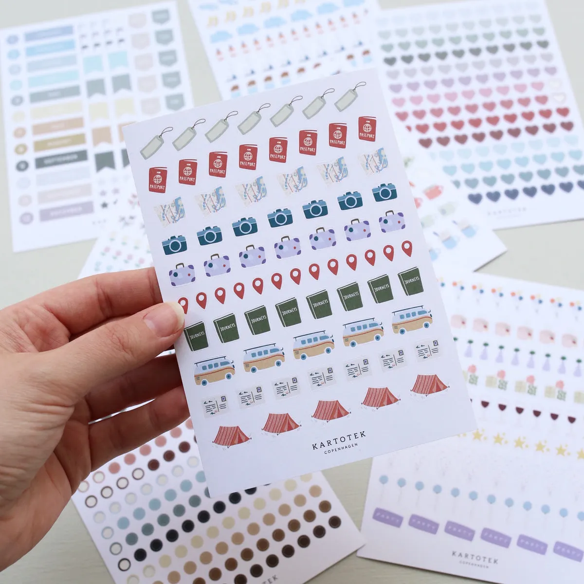 Kartotek Mini Travel Icons stickers voyage pour agenda