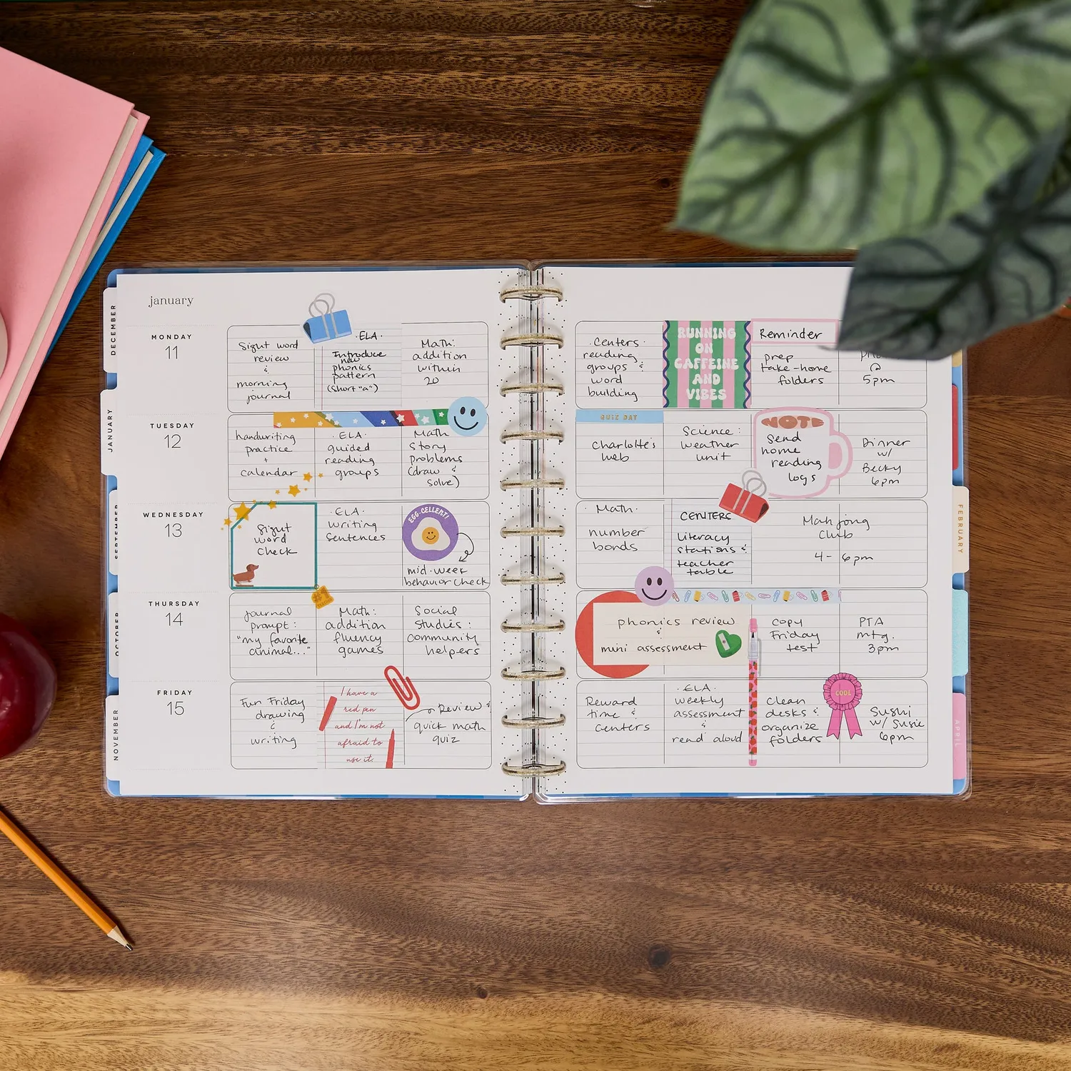 Happy Planner Live Love Teach Big agenda enseignant 2026-2027