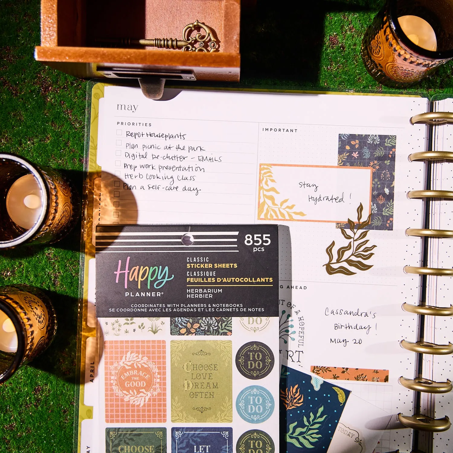 Happy Planner Herbarium stickers botanique 855 Classic