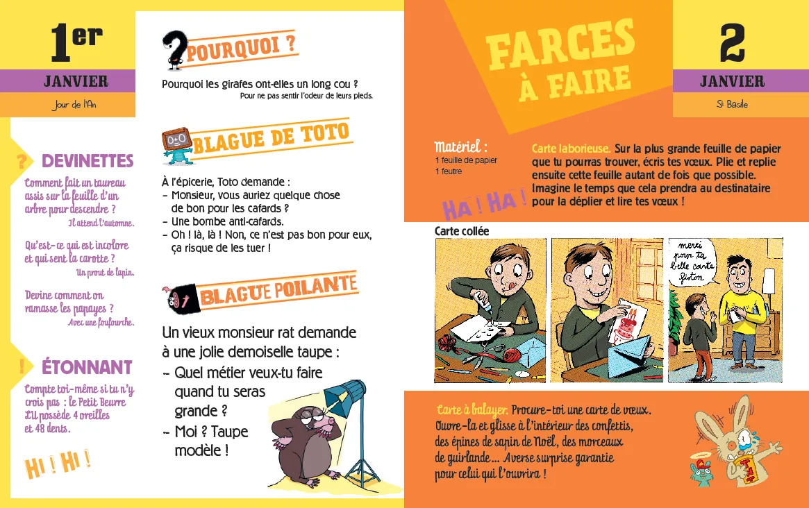 Frigobloc 365 jours à mourir de rire calendrier blagues