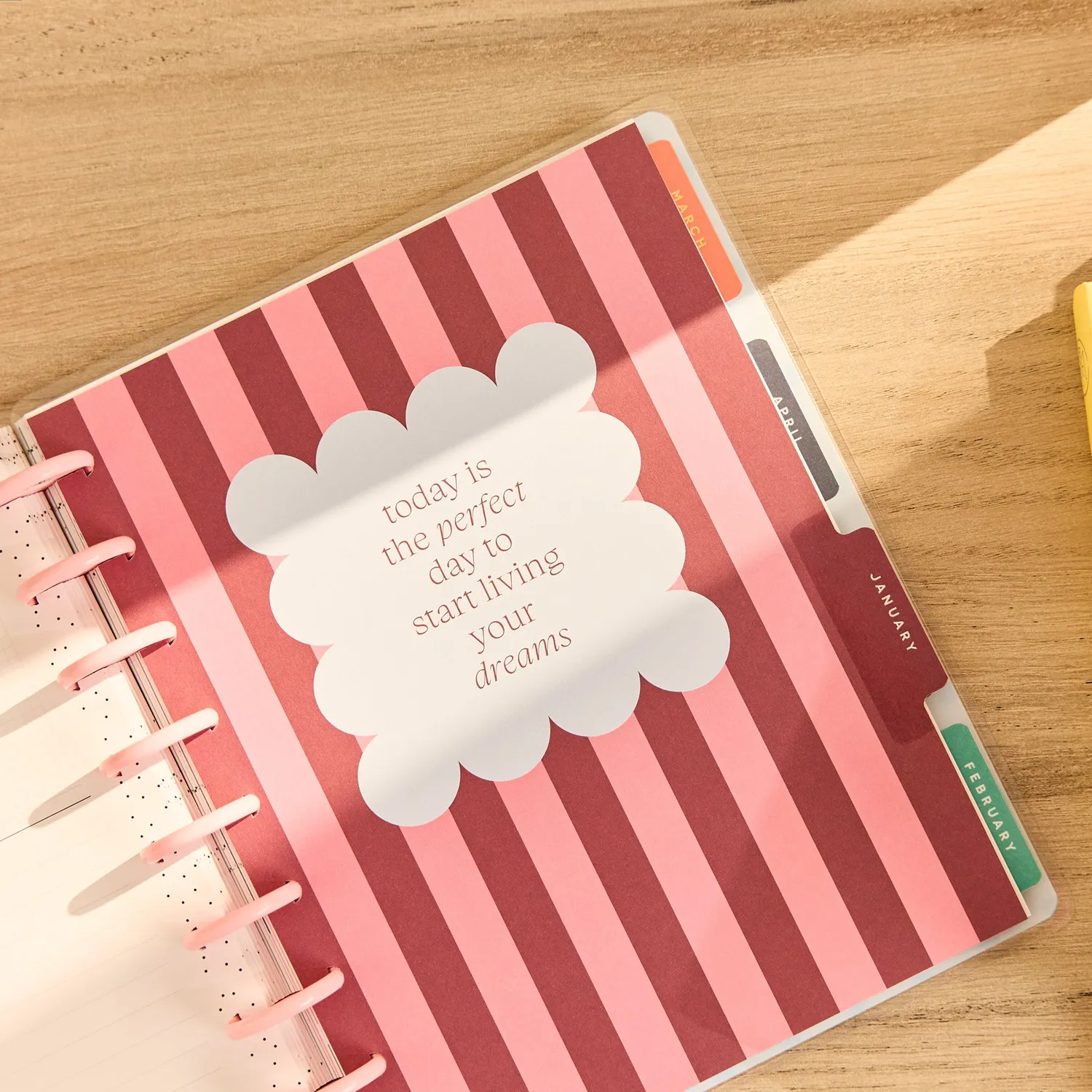 Happy Planner Color Beat Stripes agenda 2026-2027 horizontal