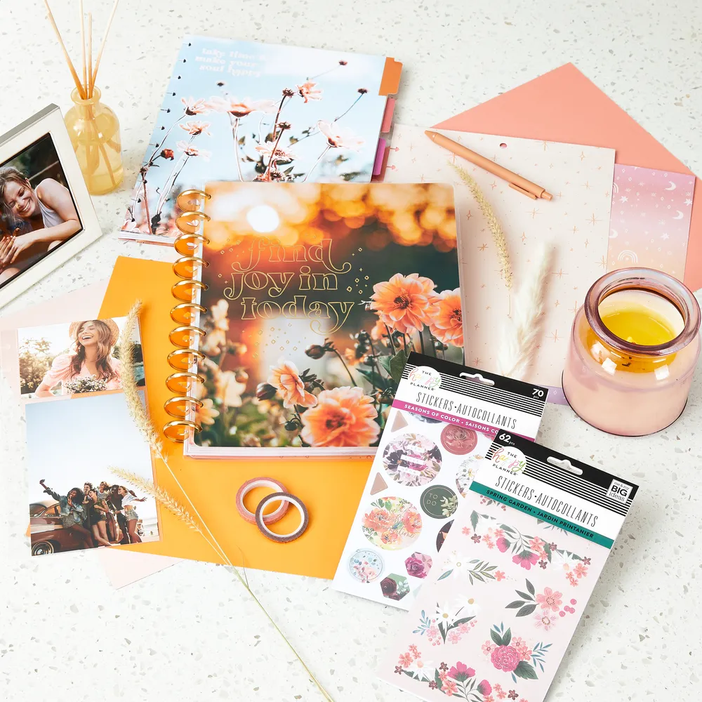 Happy Planner Seasonal Watercolor stickers aquarelle 5 feuilles
