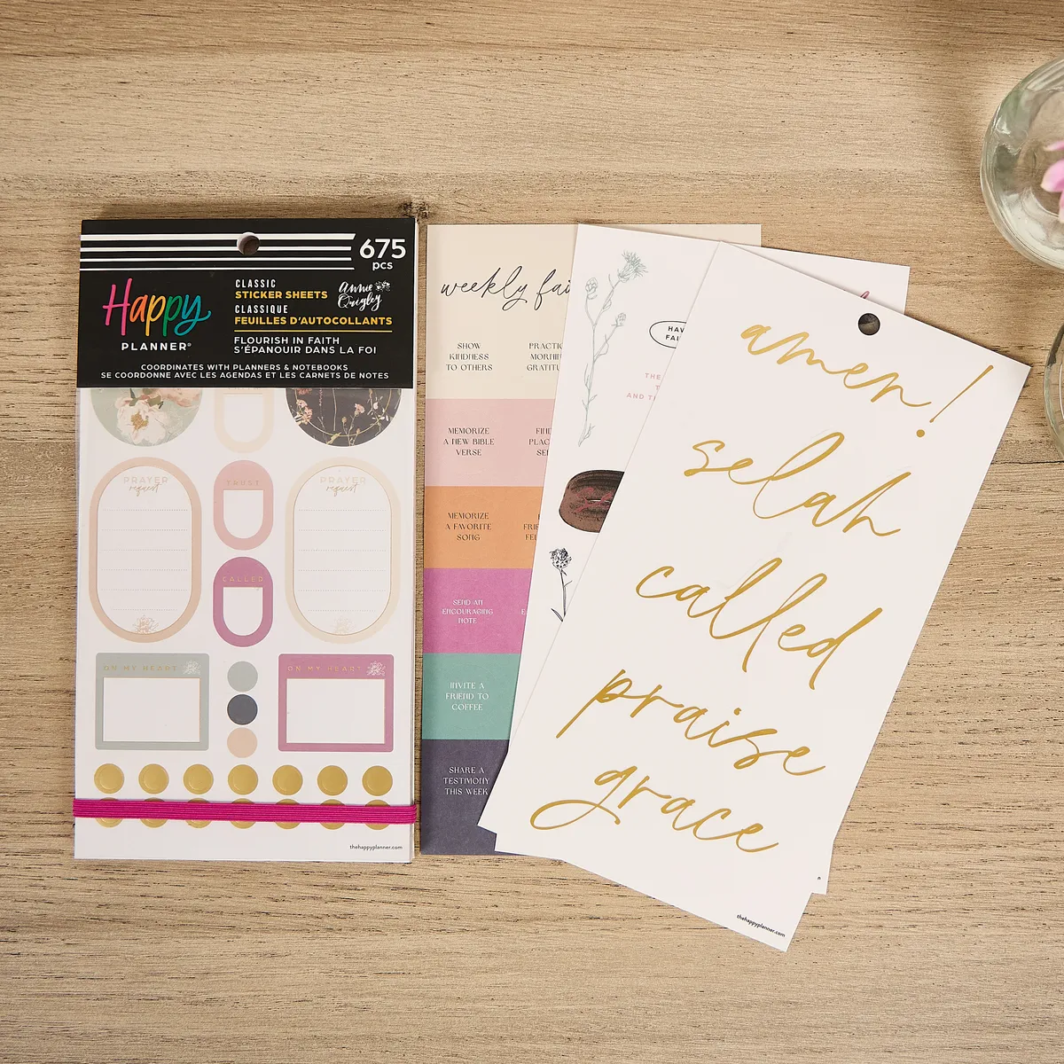 Happy Planner Flourish in Faith stickers foi 30 feuilles 675 pièces