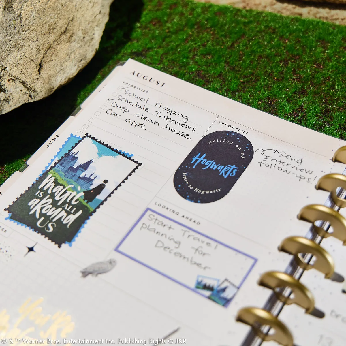 Happy Planner Harry Potter 2026 agenda dashboard 12 mois