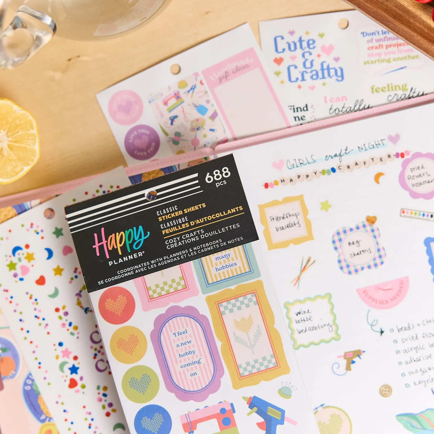 Happy Planner Cozy Crafts stickers Classic couture 30 feuilles
