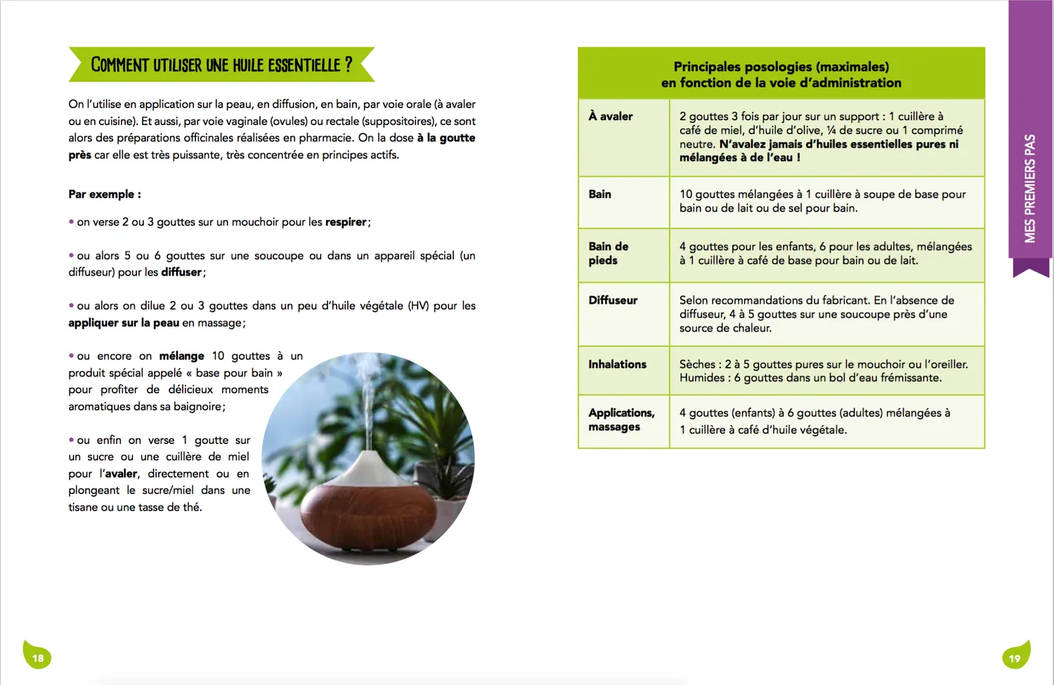 Frigobloc Comment j'utilise les huiles essentielles guide note+book