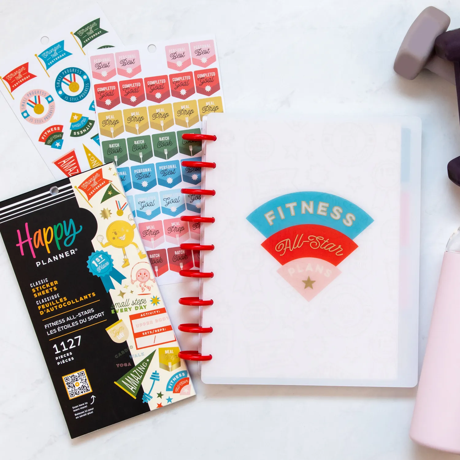 Happy Planner Fitness All Stars planner sport 12 mois non daté