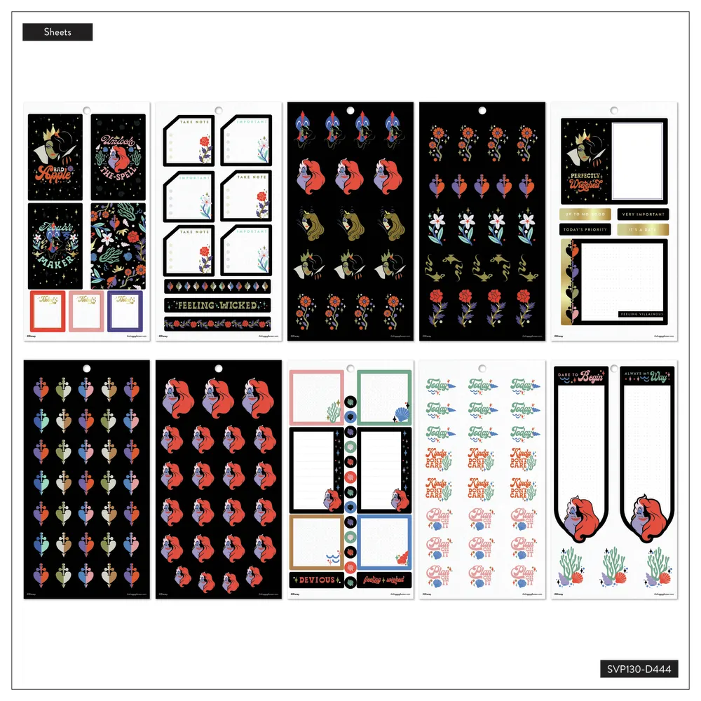 Happy Planner Disney Good vs Evil stickers Big 482