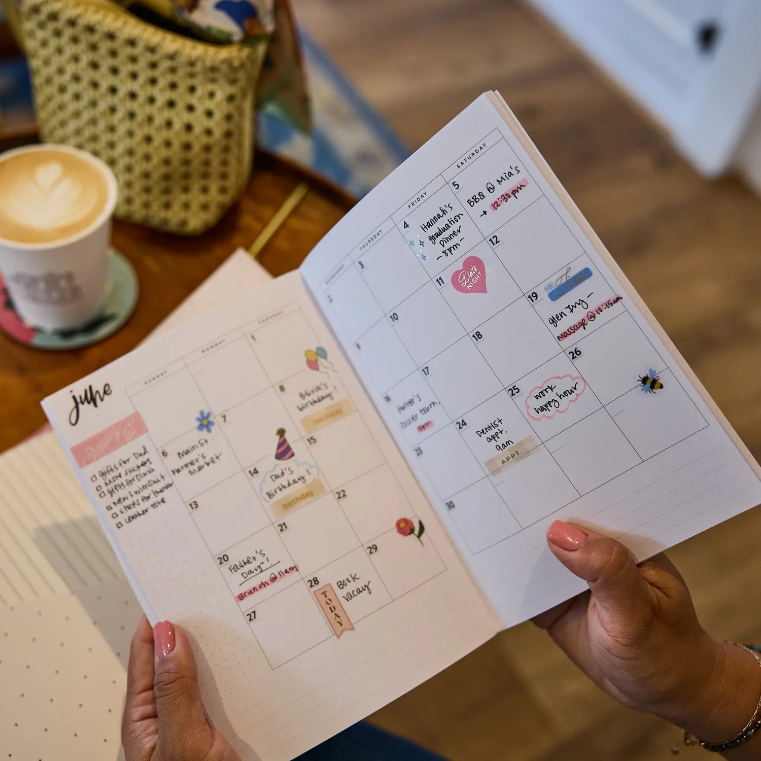 Happy Planner Blush Duo folio A5 non daté cuir vegan