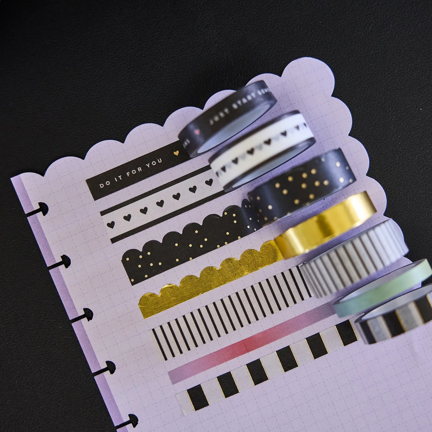 Happy Planner Love Washi Tape masking tape doré x7
