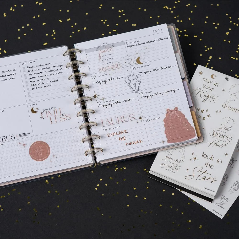 Happy Planner Zodiac stickers value pack 30 feuilles 638 transparent