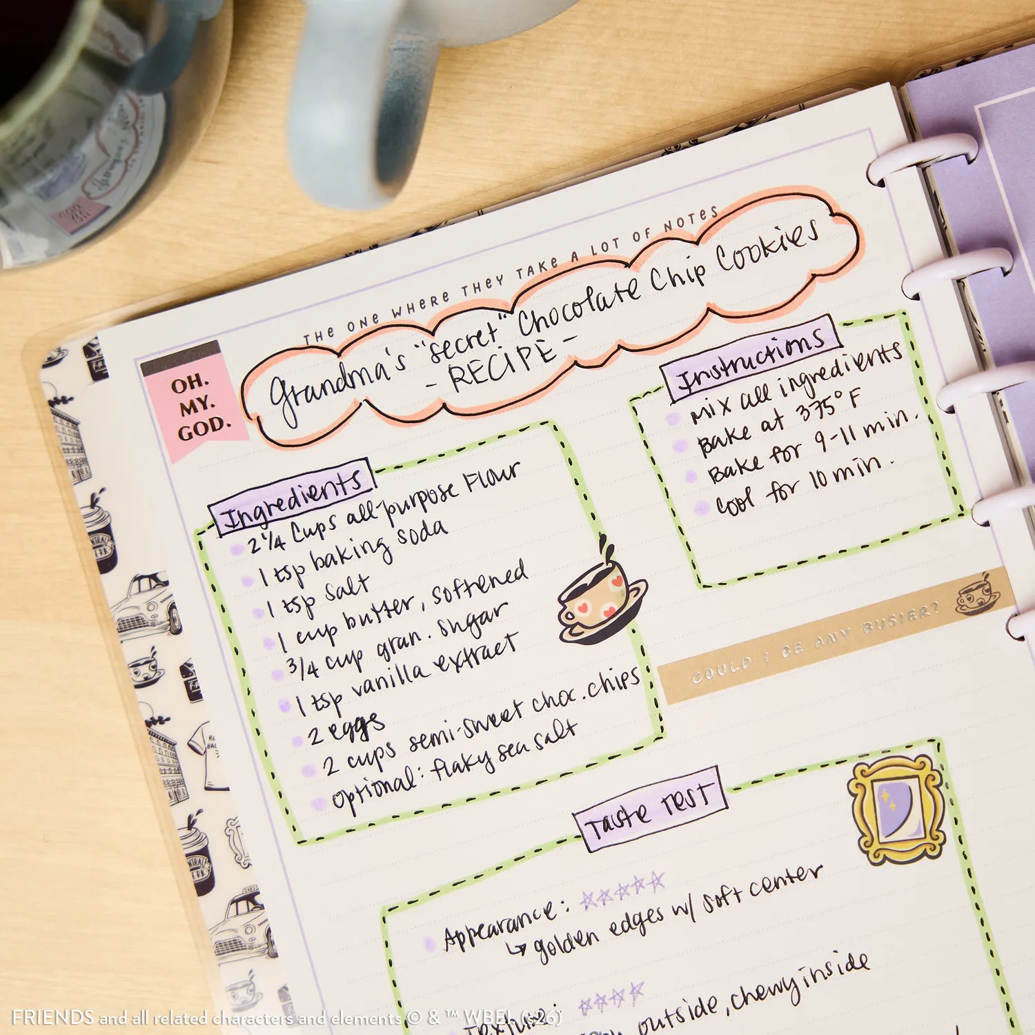 Happy Planner Friends carnet classic 60 feuilles pointillé doré