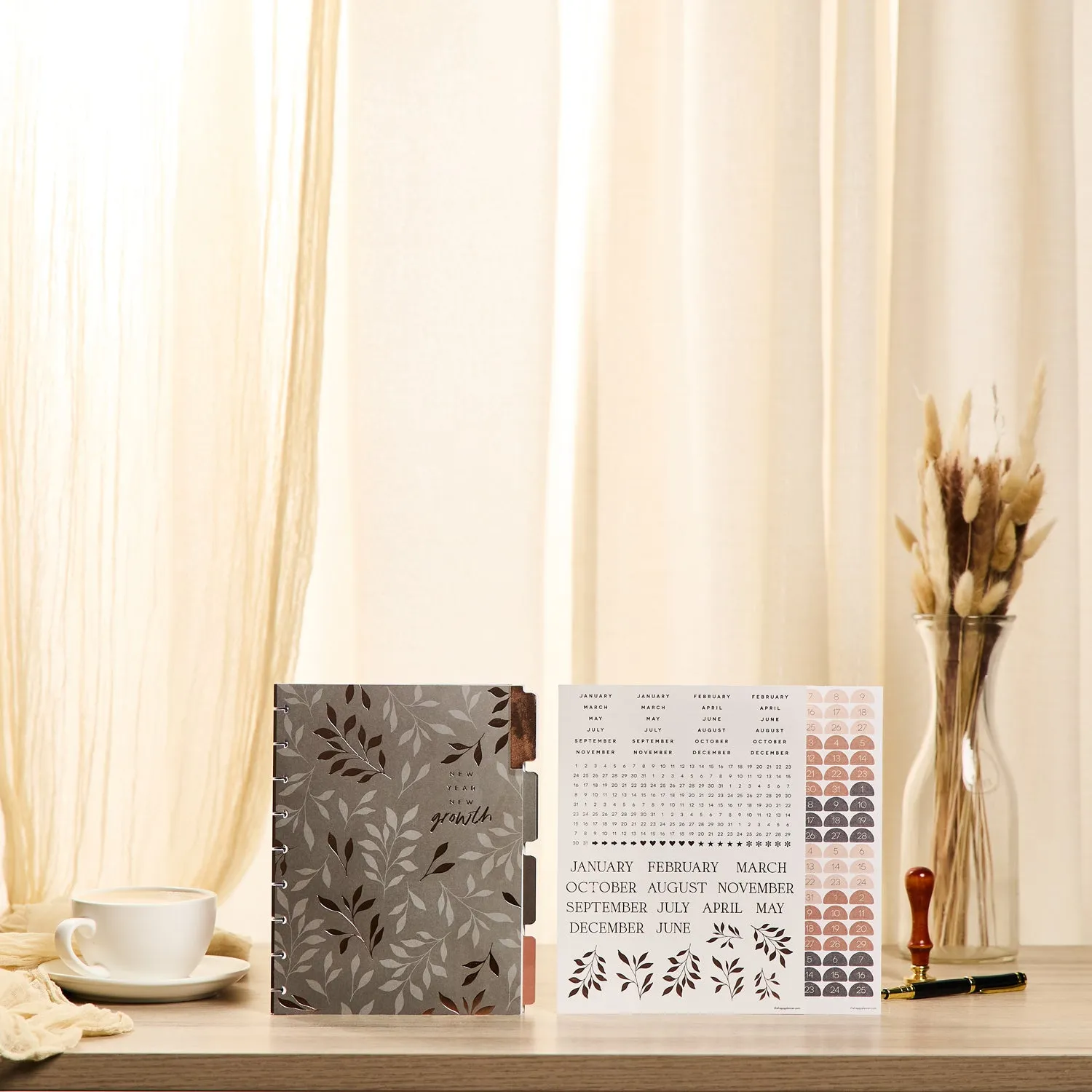 Happy Planner Modern Charm recharge Classic 4 mois non datée