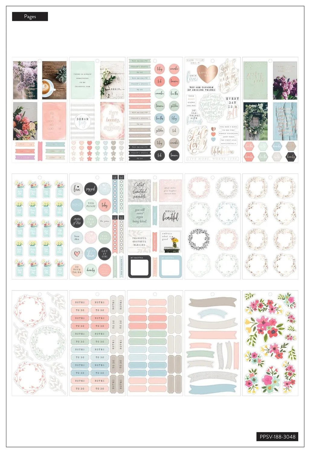 Happy Planner Farmhouse Big stickers 30 feuilles 601