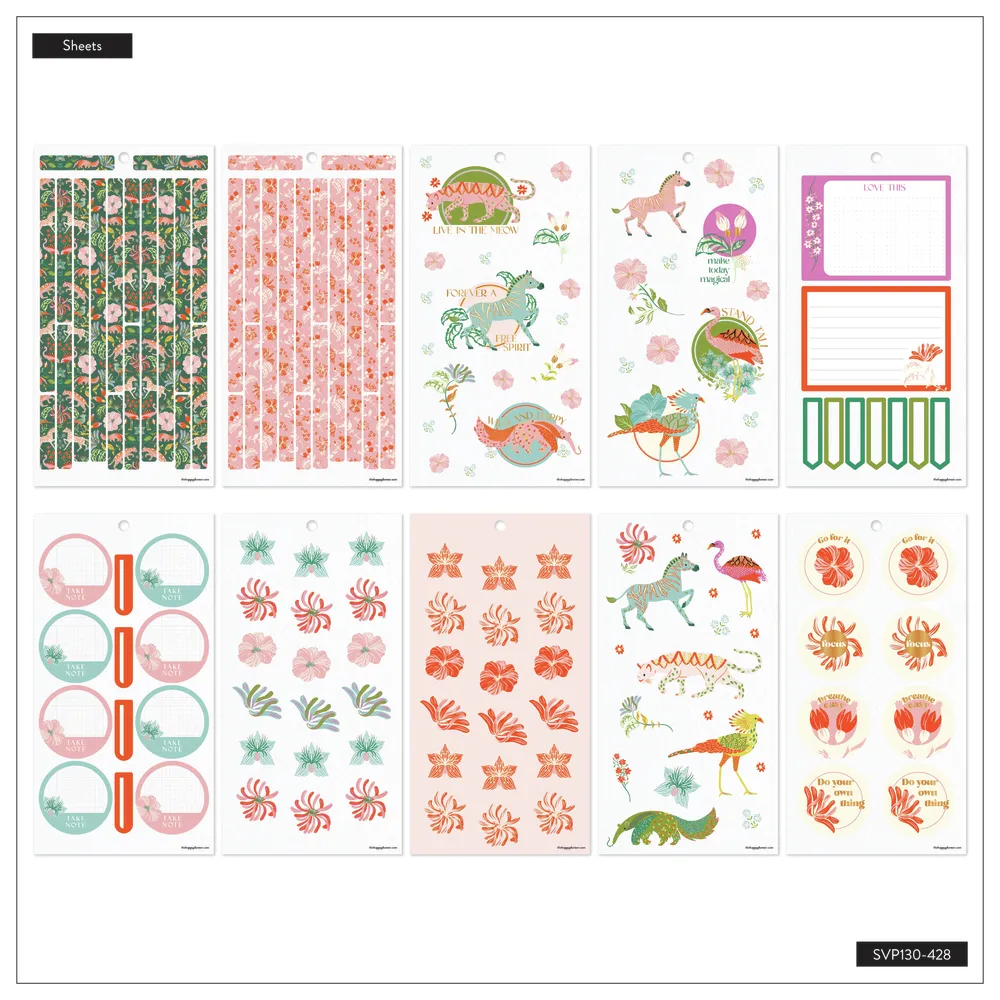 Happy Planner Lush Linens stickers Big 712 pièces 30 feuilles