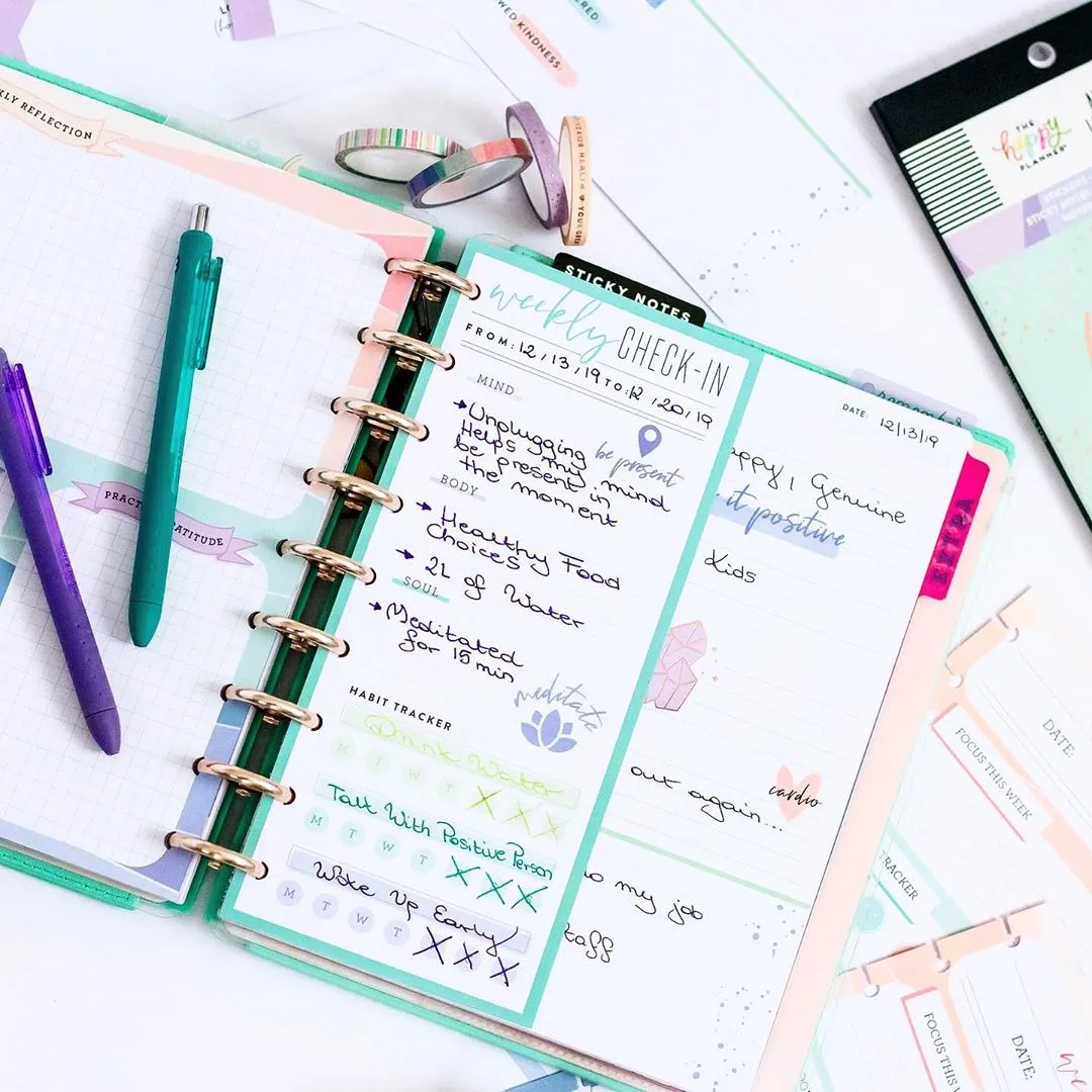 Happy Planner Wellness Companion Classic pack bien-être
