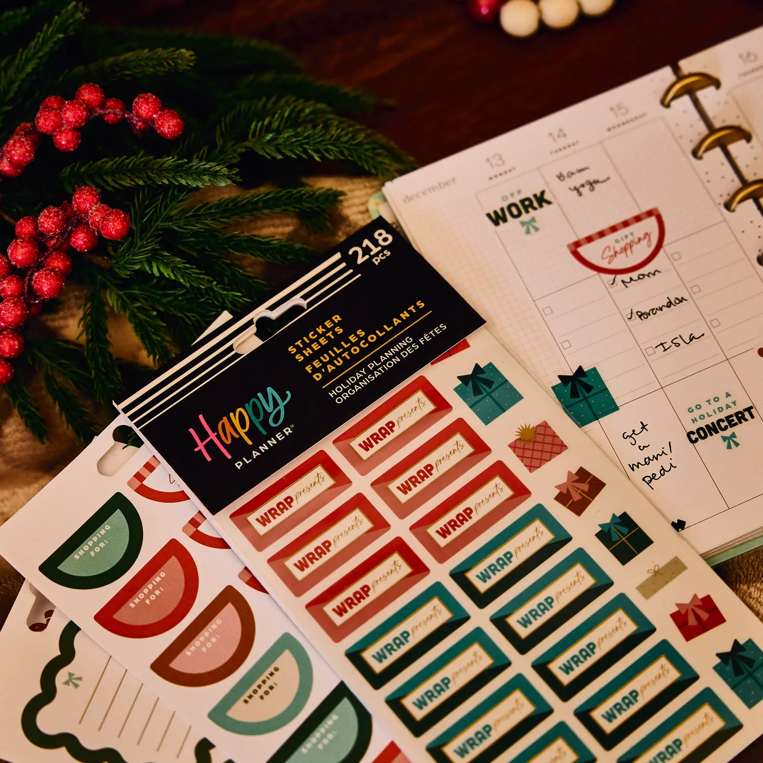 Me & my big ideas Holiday Planning stickers 10 feuilles fêtes