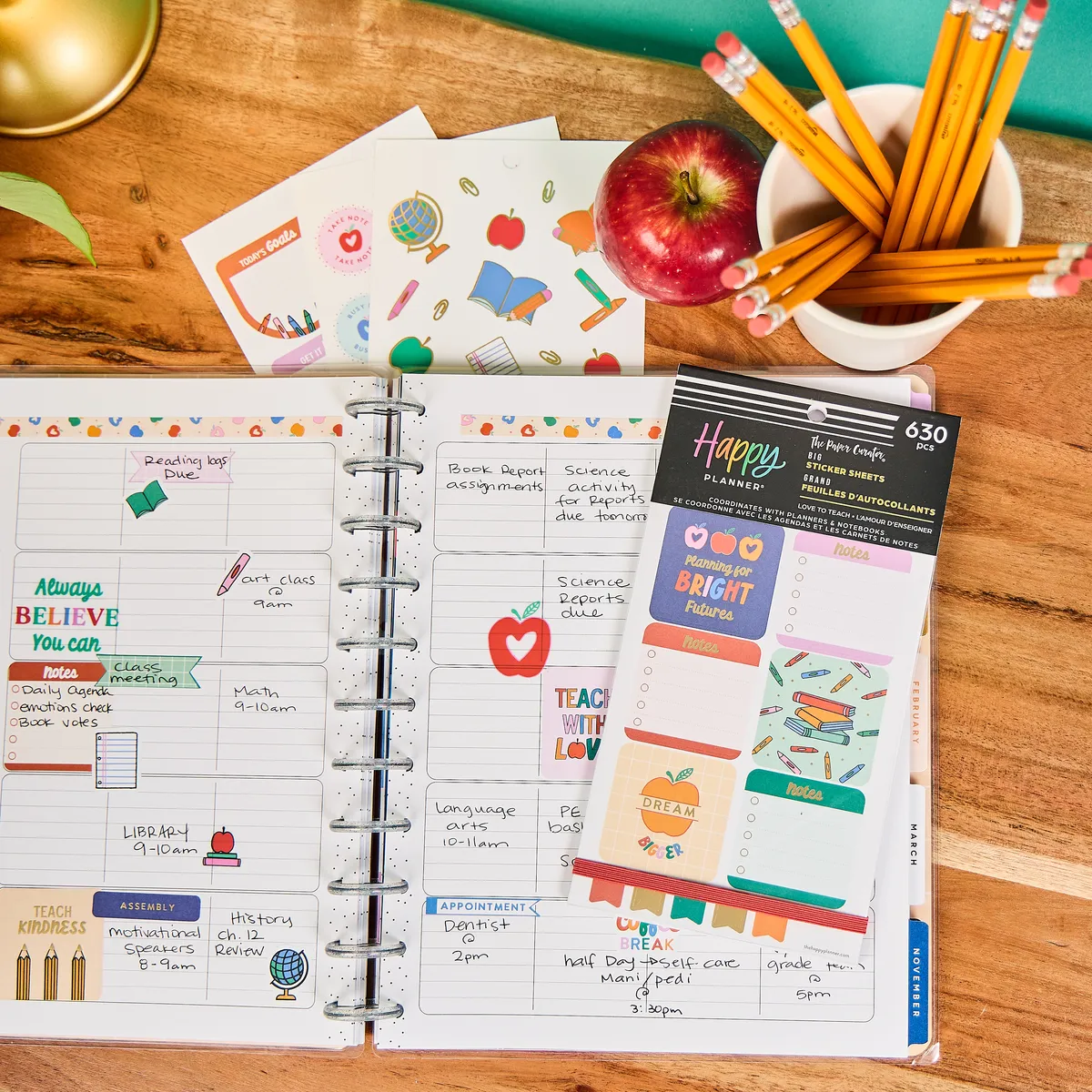 Me & my big ideas Love to Teach Big stickers value pack 630 motifs maîtresse