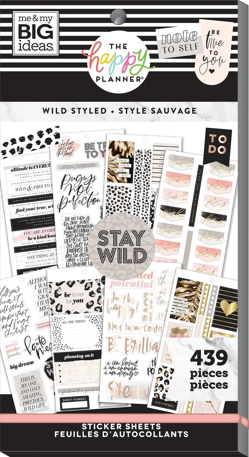 Happy Planner Wild Styled stickers Classic 439 animal