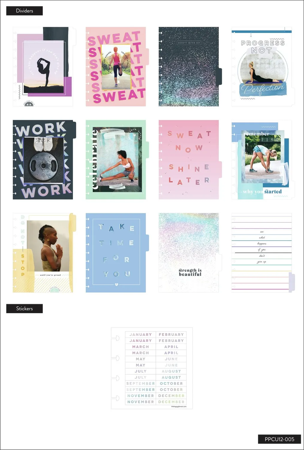 Happy Planner You Can Fitness agenda classique non daté 12 mois