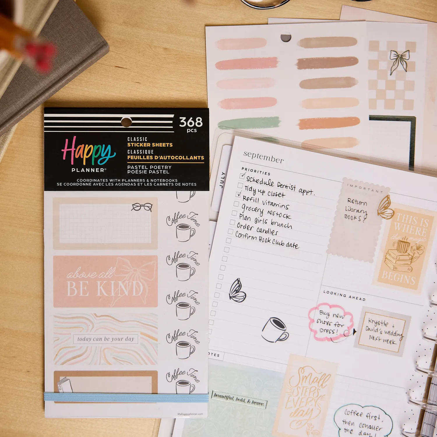 Happy Planner Pastel Poetry stickers Classic 30