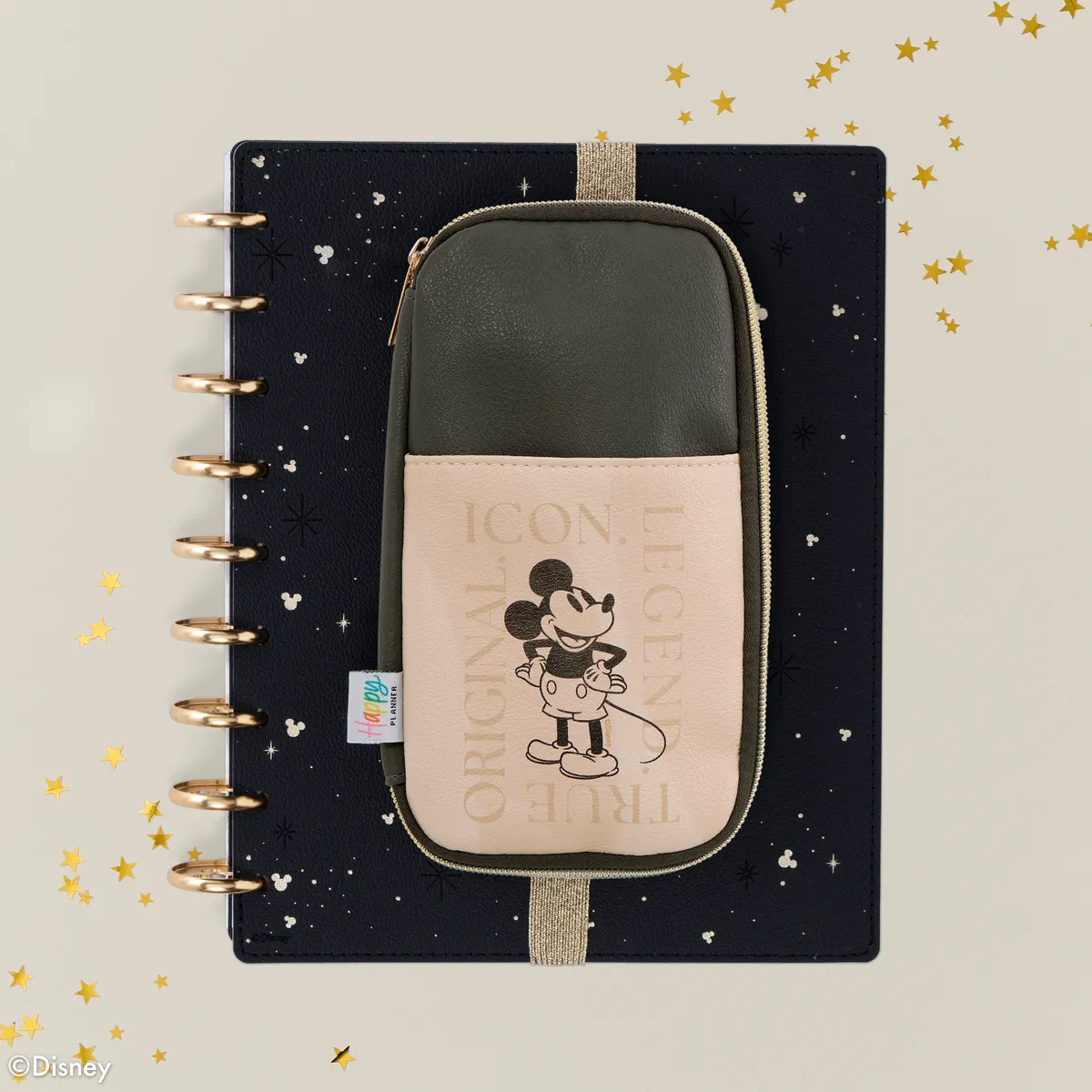 Happy Planner Disney Mickey trousse zippée à élastique
