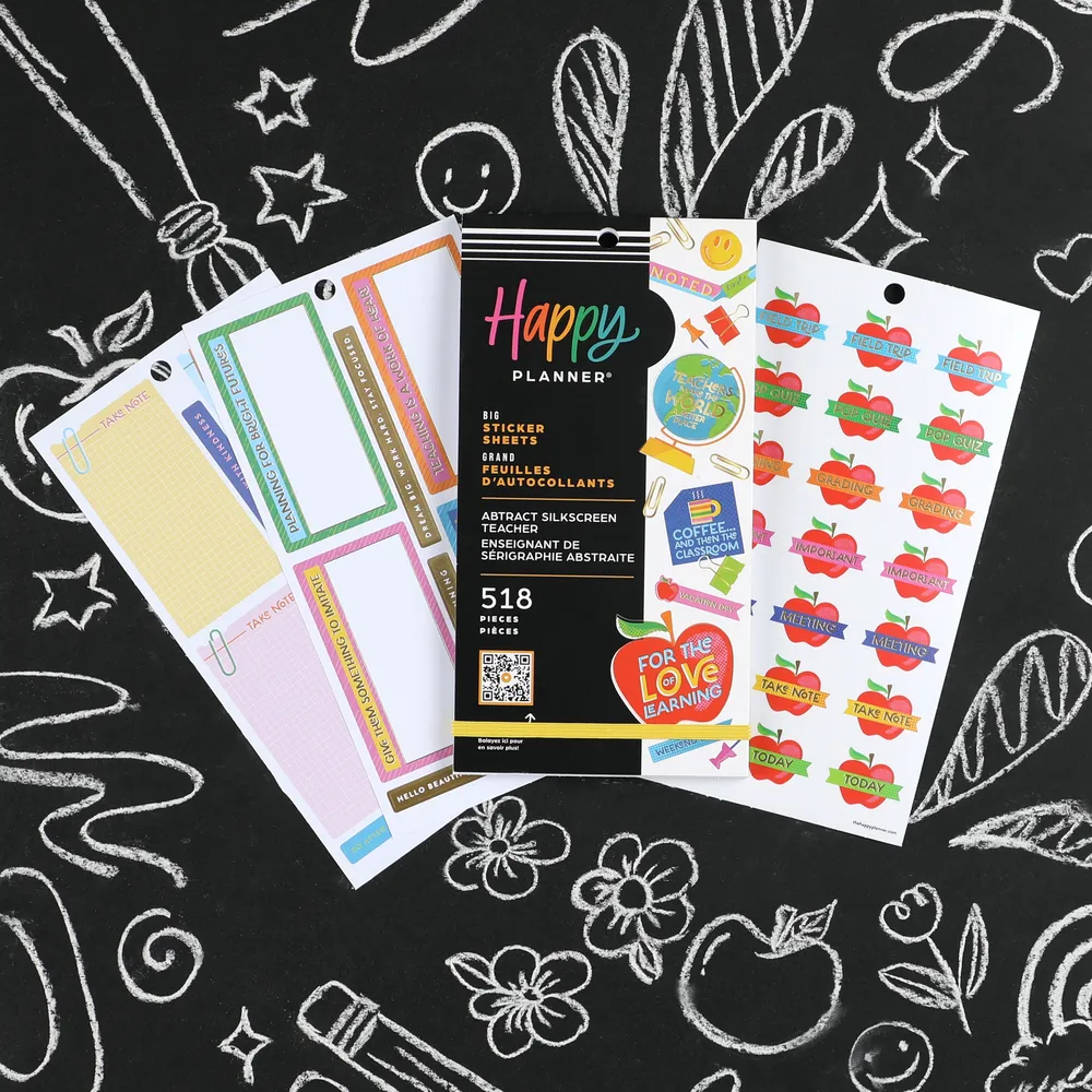 Happy Planner Abstract Silkscreen stickers Big prof 518