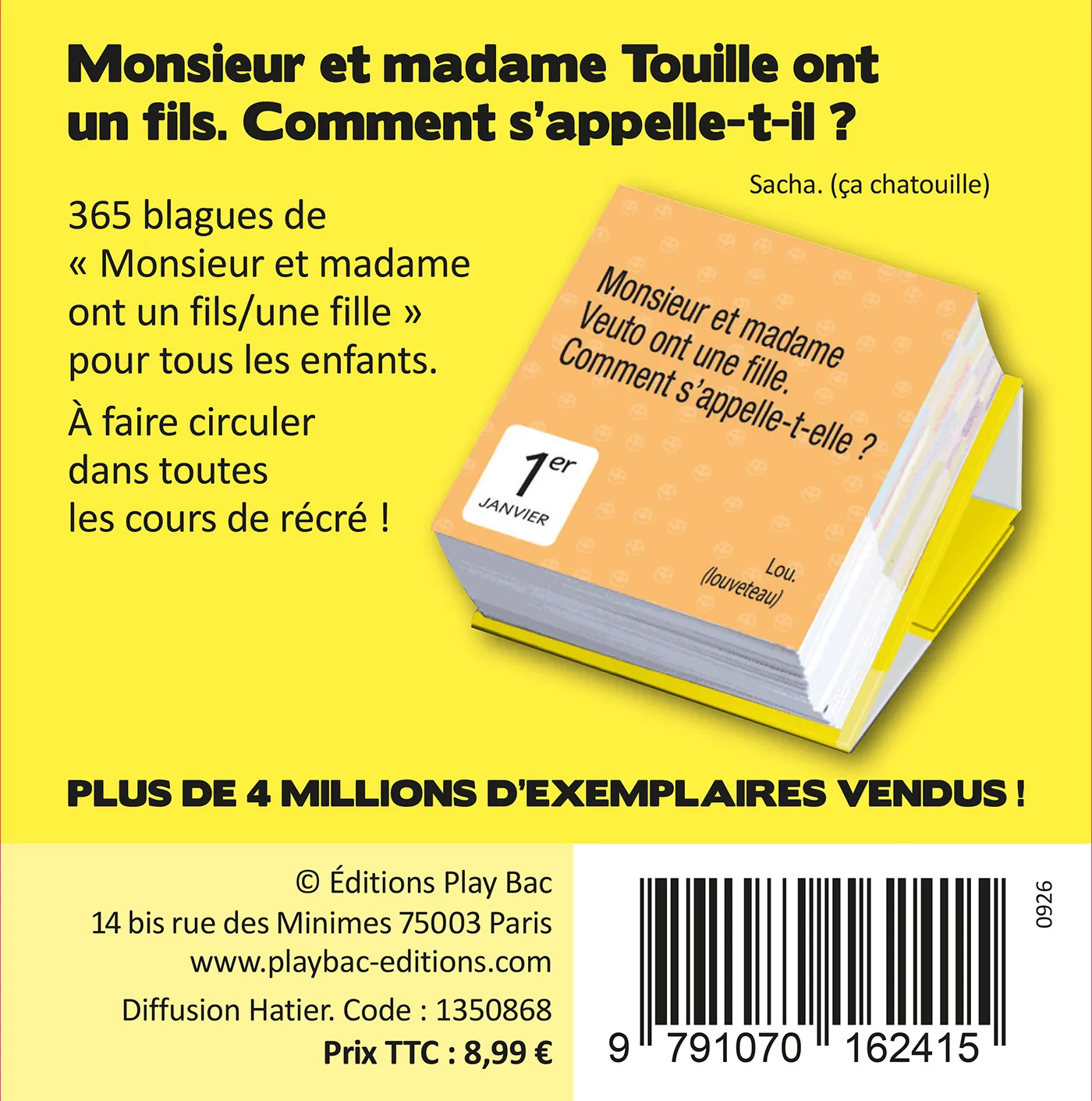 Frigobloc Monsieur et Madame mini calendrier 365 blagues