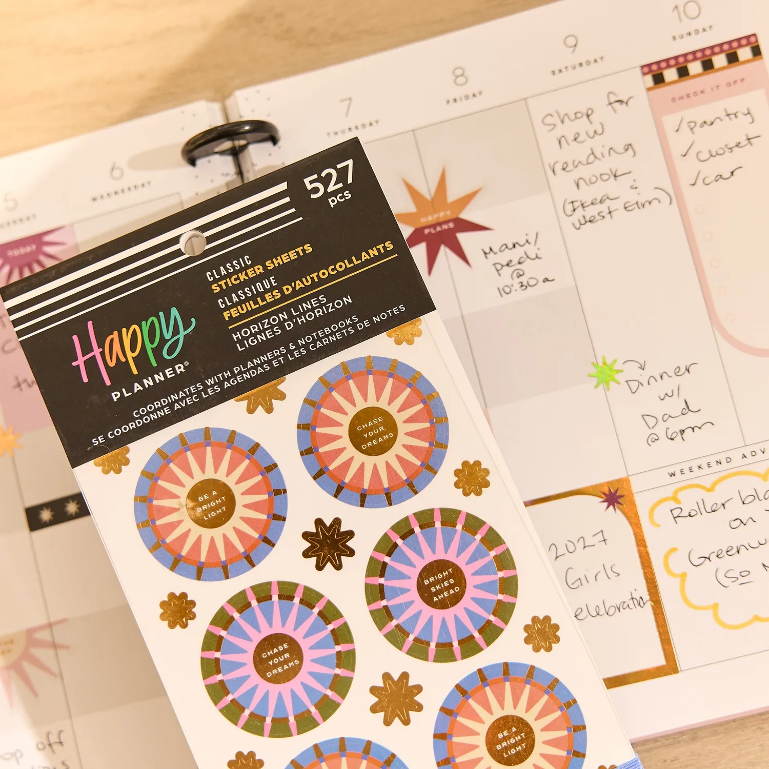 Me & my big ideas Happy Planner Horizon Lines lot stickers Classic