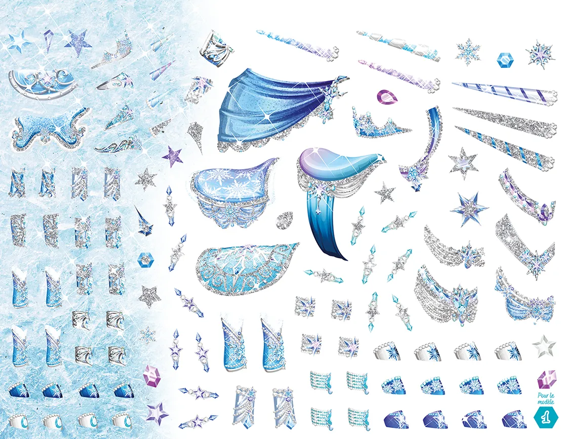 Licornes de rêve magie des neiges carnet créatif stickers
