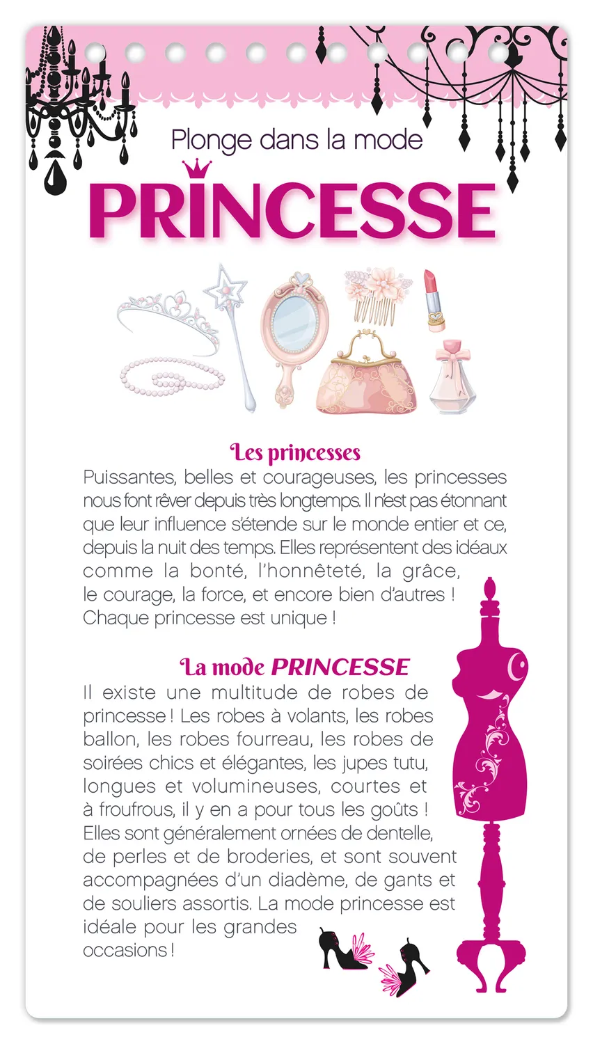 Mode Academy Princesses carnet créatif stickers + bracelet