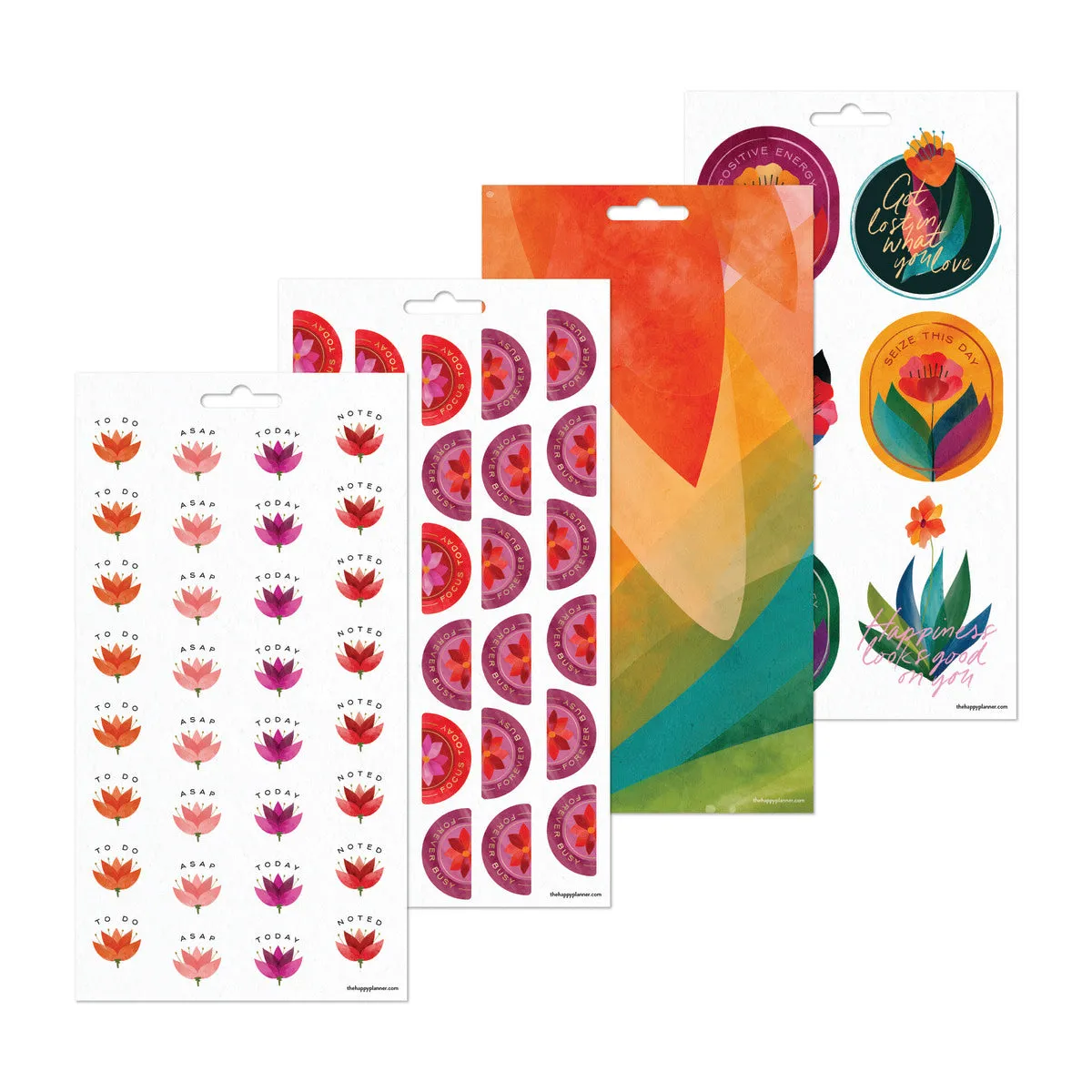 Happy Planner Floral Energy planches stickers fleurs 10 feuilles