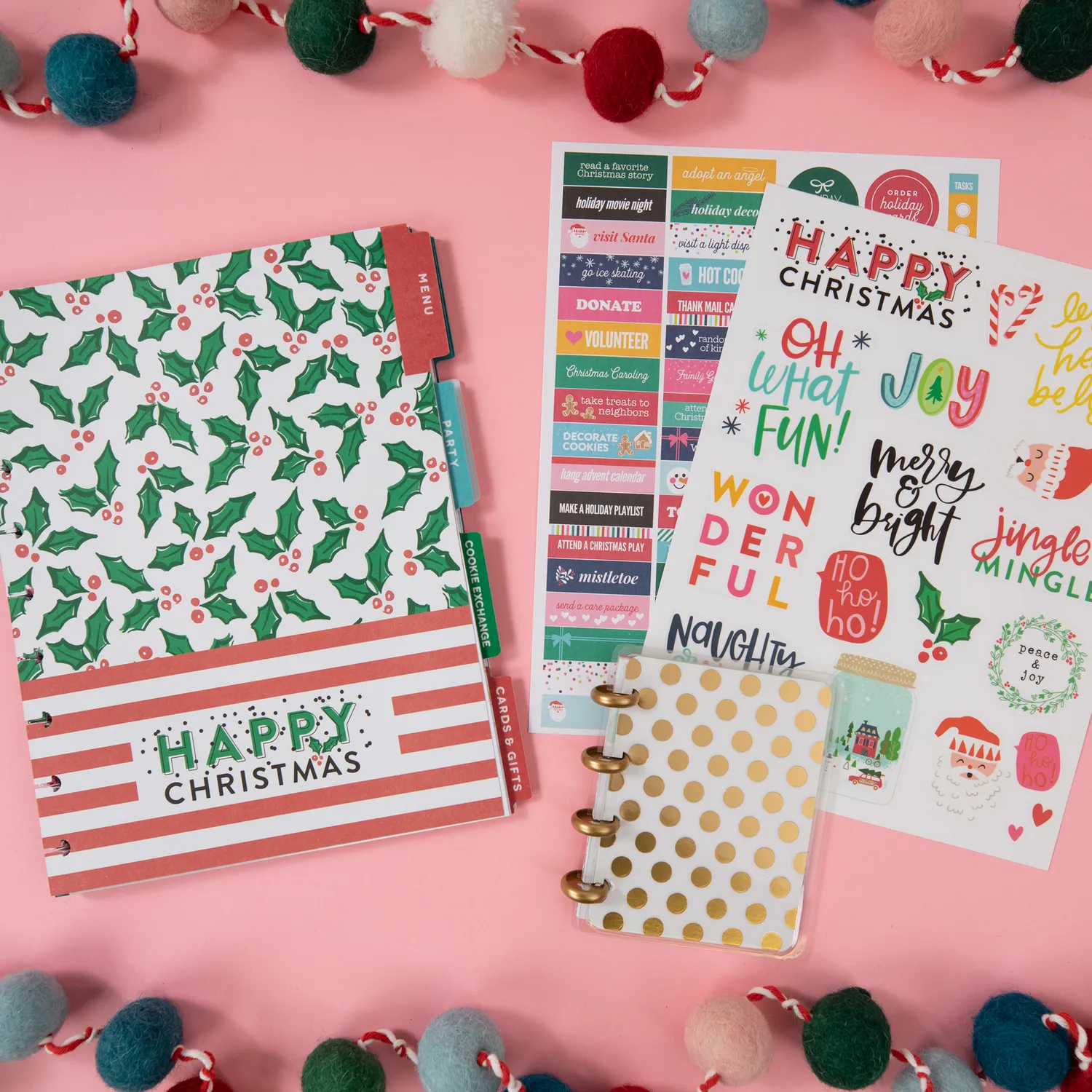 Happy Planner Christmas Holiday pack accessoires Classic