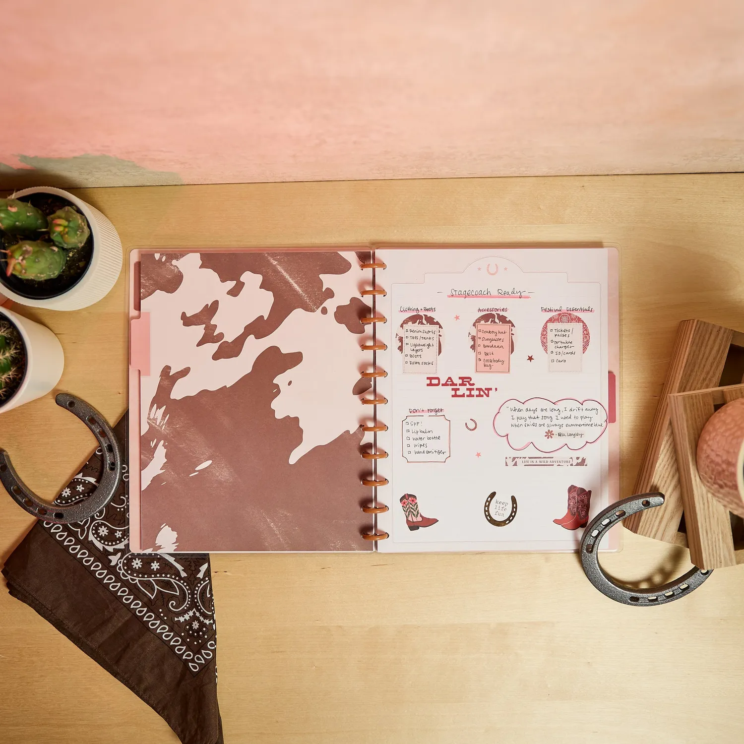 Me & my big ideas Western Bloom carnet grand pointillé 60 feuilles