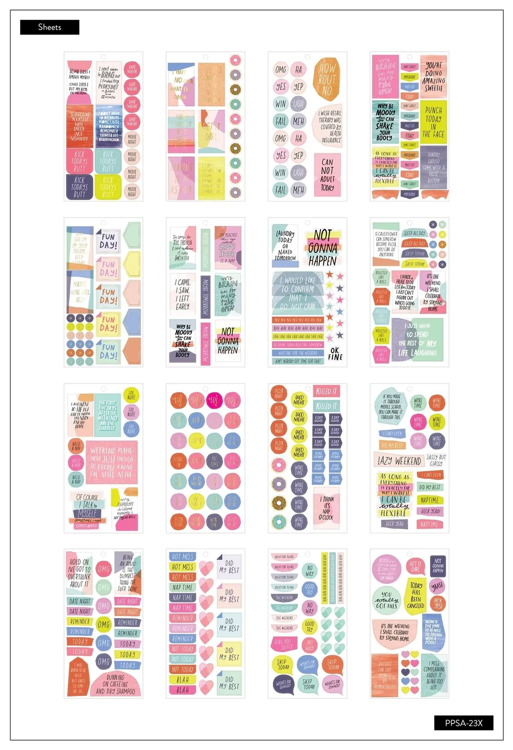 Happy Planner LOL Quotes accessoires stickers 539 pcs
