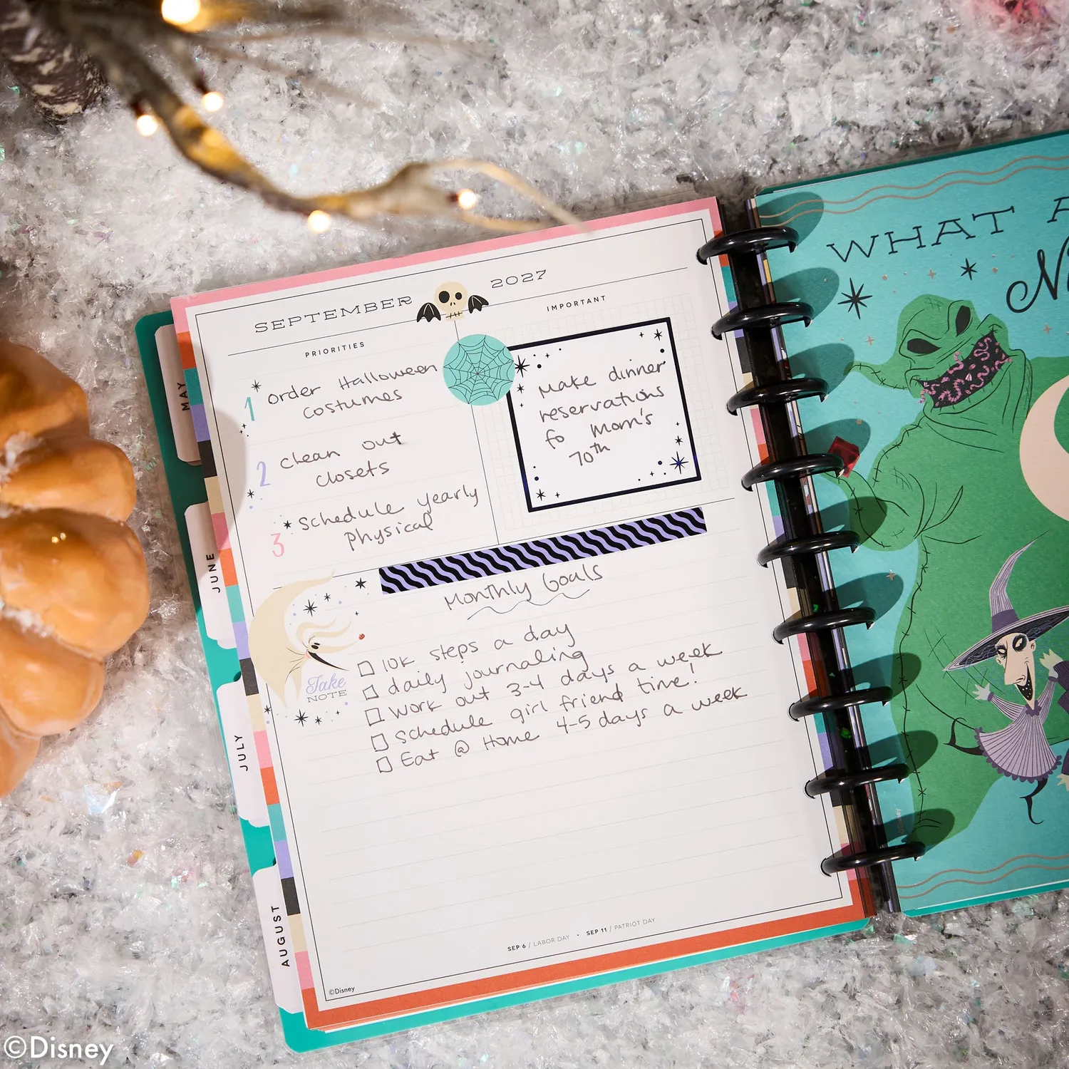 Happy Planner Disney 2027 agenda horizontal classique