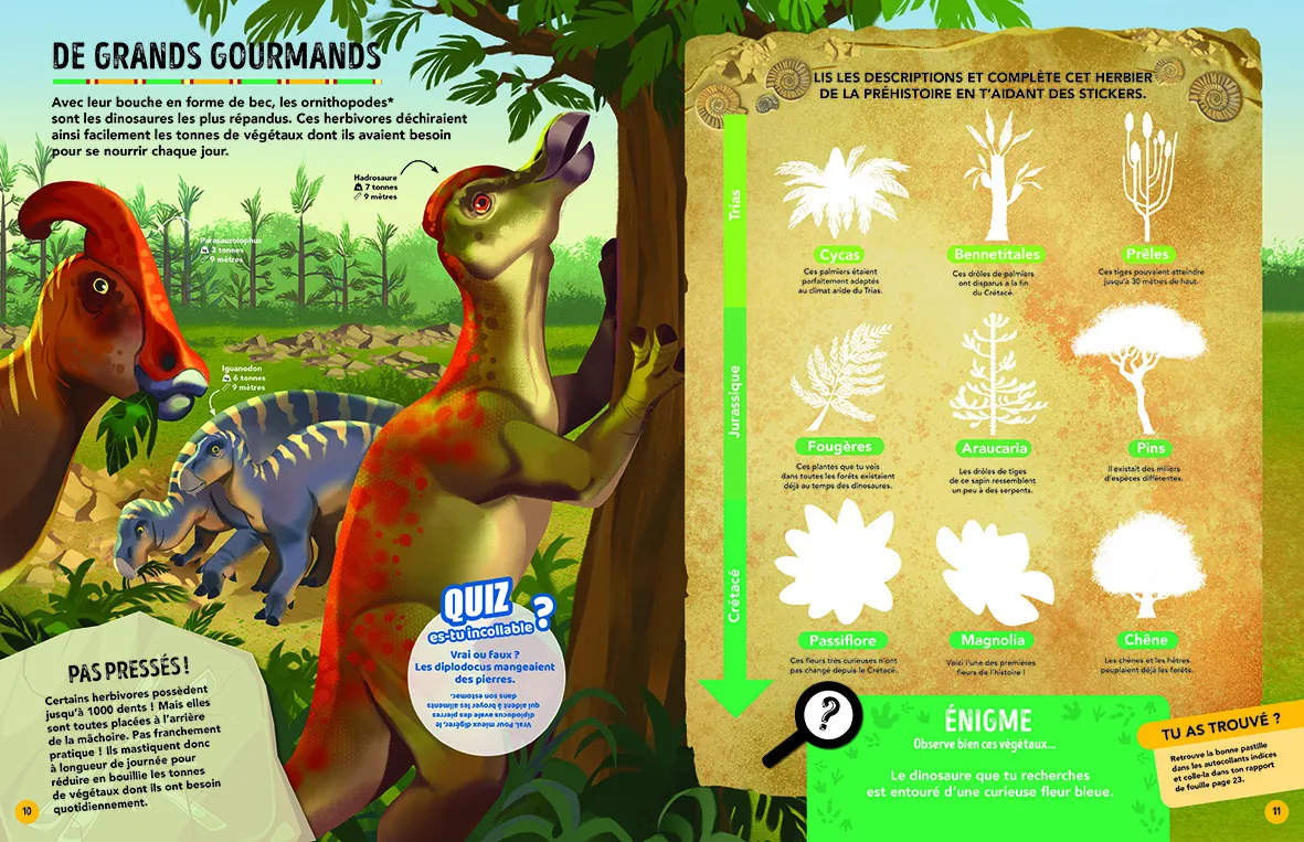 Les Incollables Mission Dinosaures livre stickers 6 ans