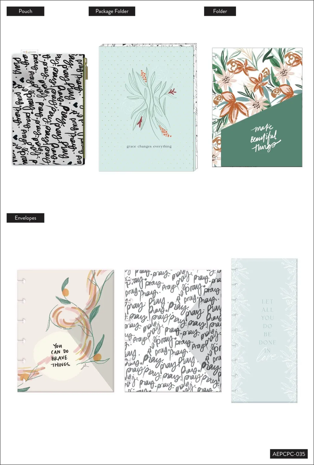 Happy Planner Grace Changes Everything kit accessoires Classic foi