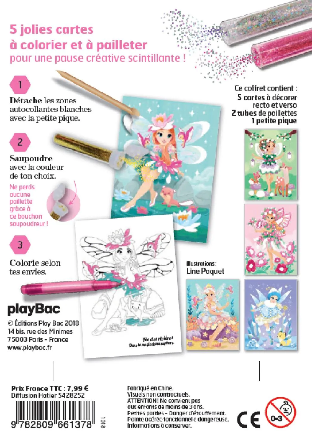 Frigobloc Ateliers paillettes Fées coffret 6 ans