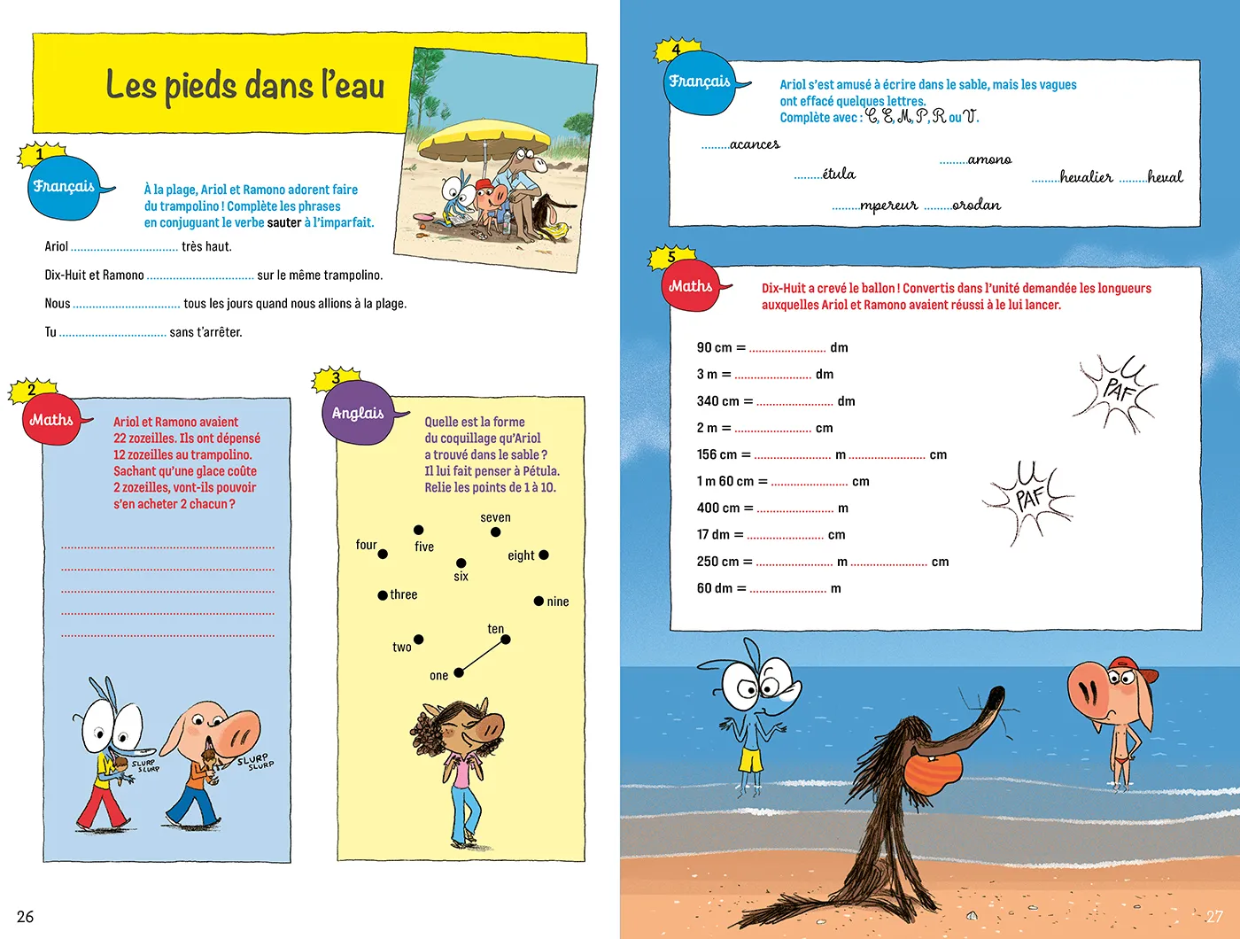 Frigobloc Les Incollables Ariol cahier de vacances CE1-CE2 7-8 ans