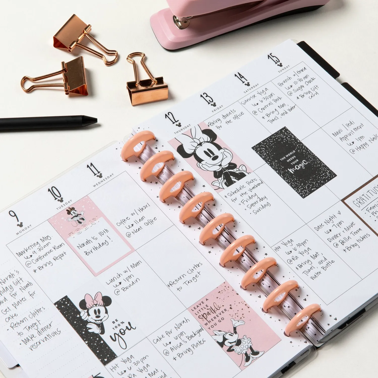 Happy Planner Disney Mickey Minnie bloc stickers 20 feuilles