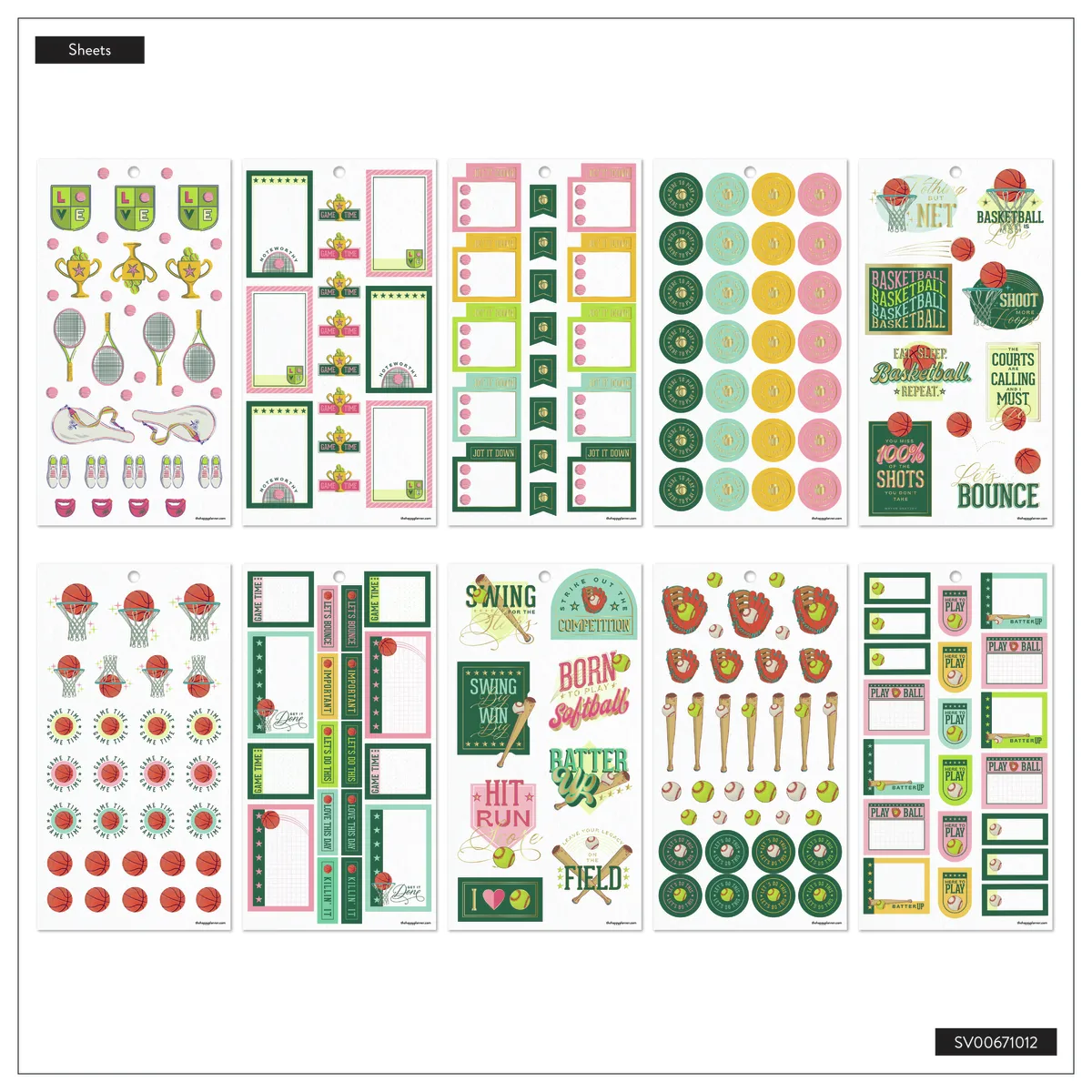 Happy Planner Sporty Energy stickers Classic 555 sport