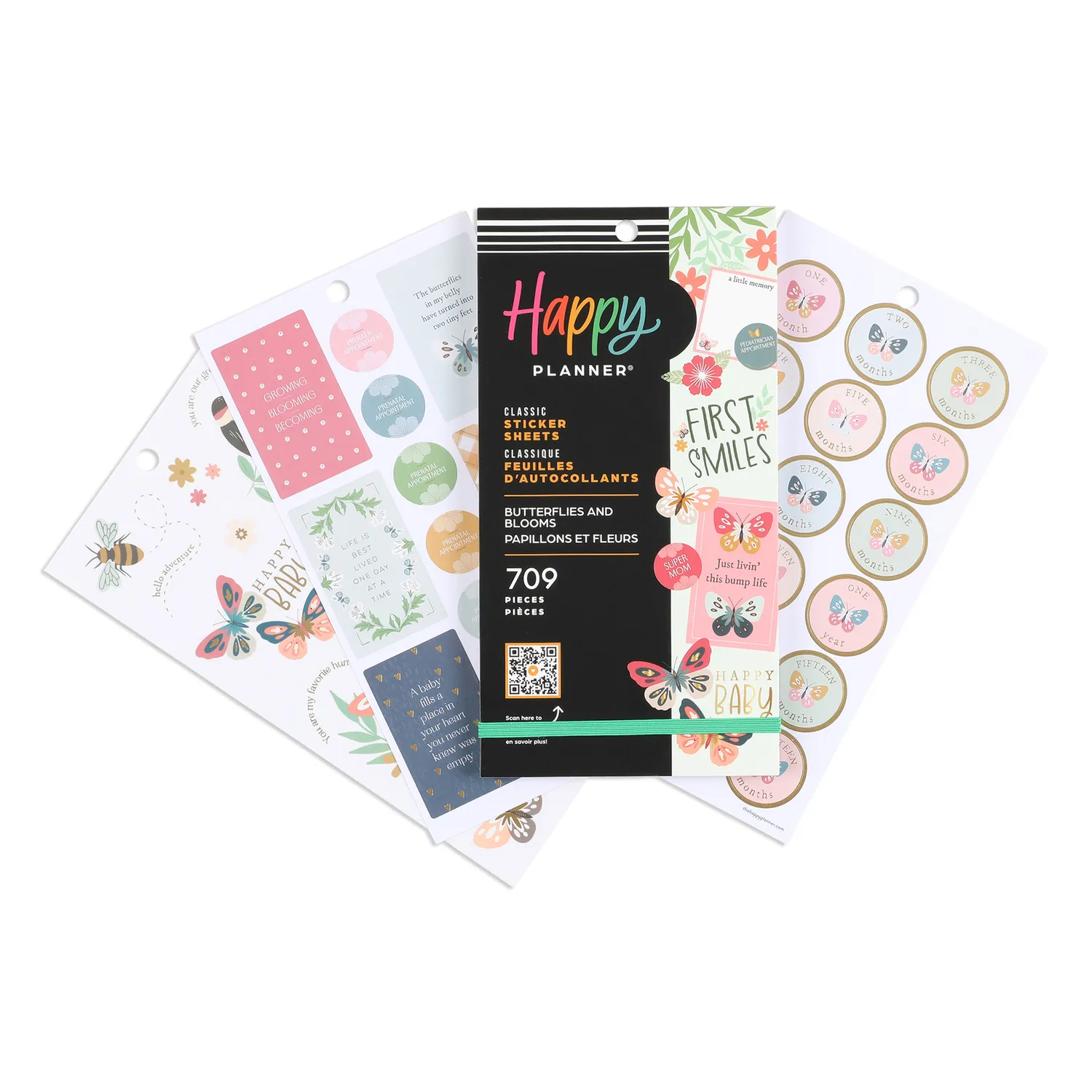 Happy Stickers Butterflies Blooms Baby stickers 709 pièces