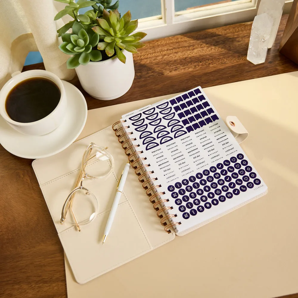 Happy Planner Citrine 2027 Soft Plaid agenda A5 pro 12 mois