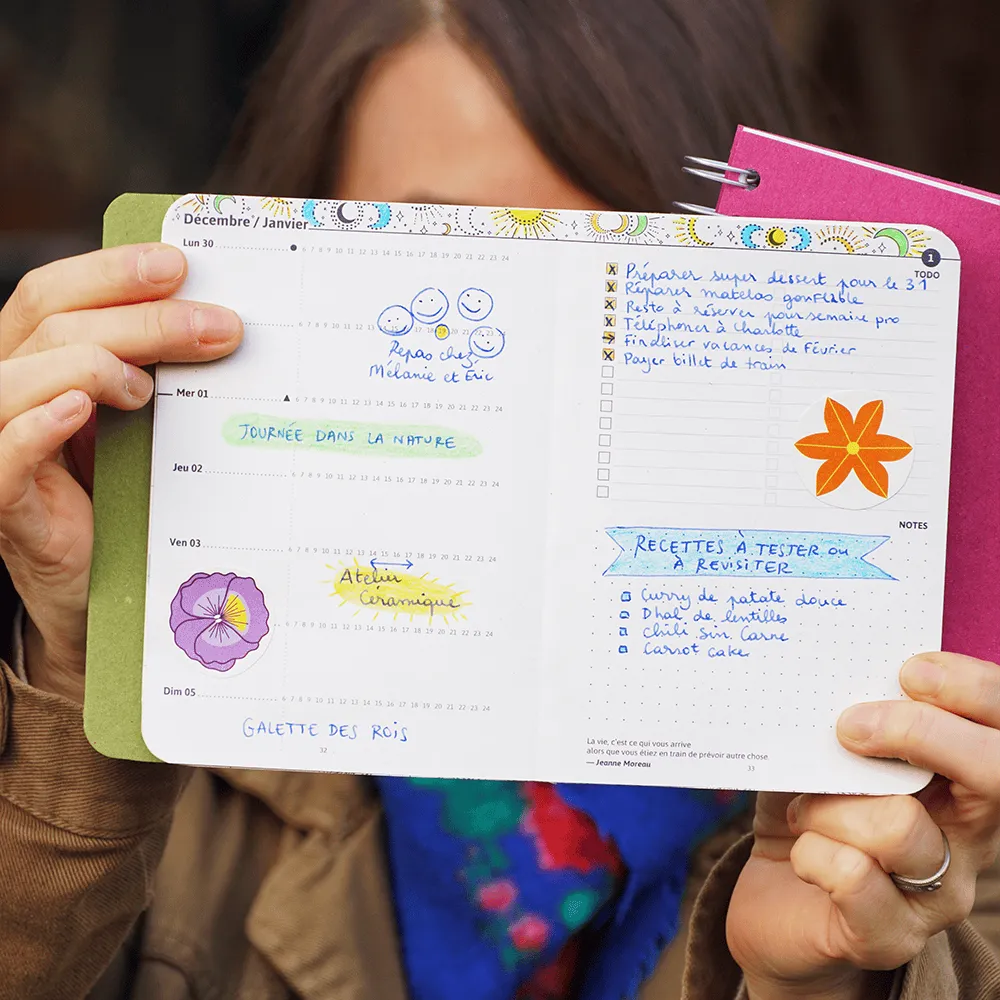 My365 My Agenda Duo 2025 poche A6 agenda Sable Sapin