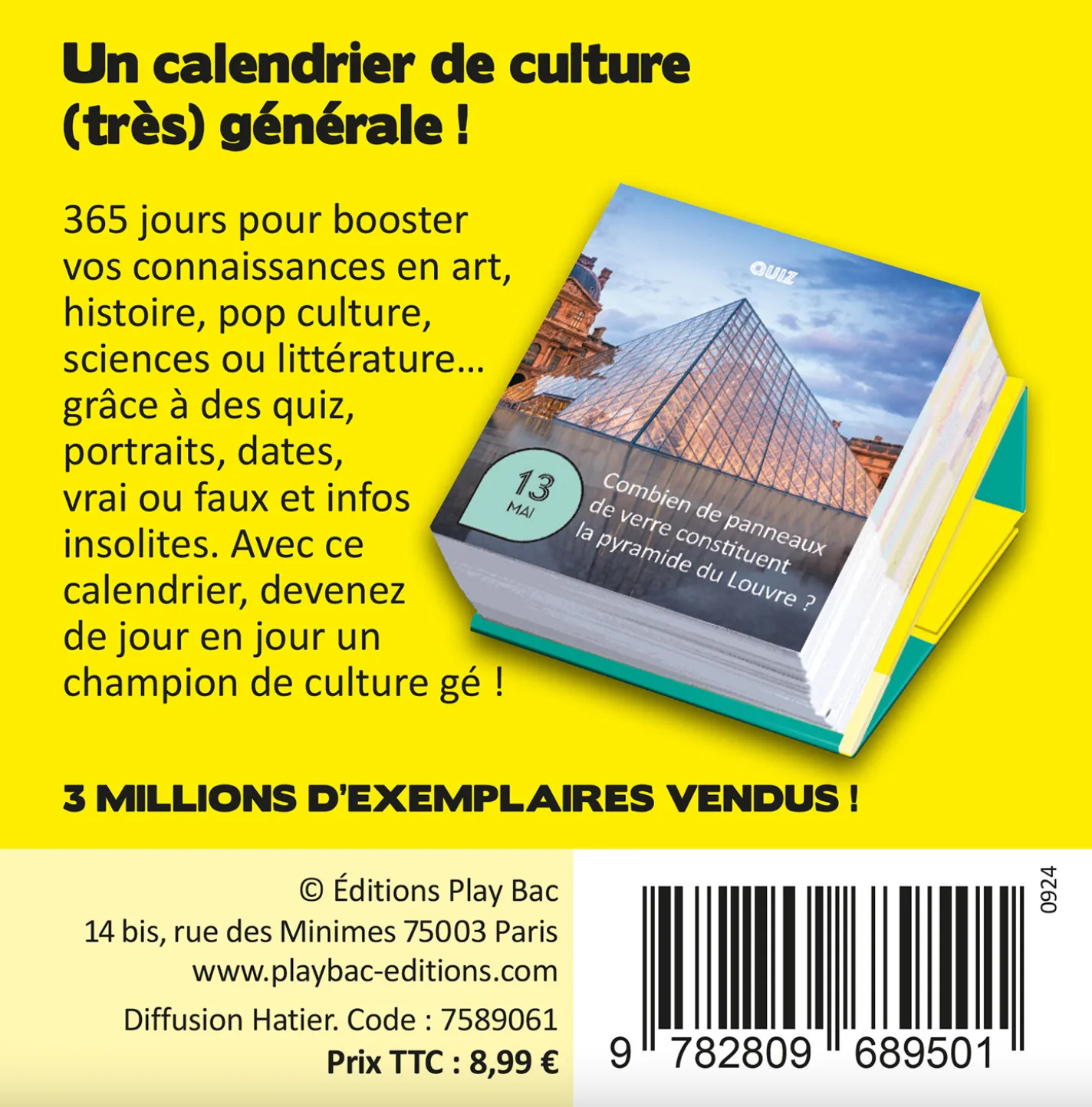 Frigobloc Mini 365 jours calendrier culture générale quiz